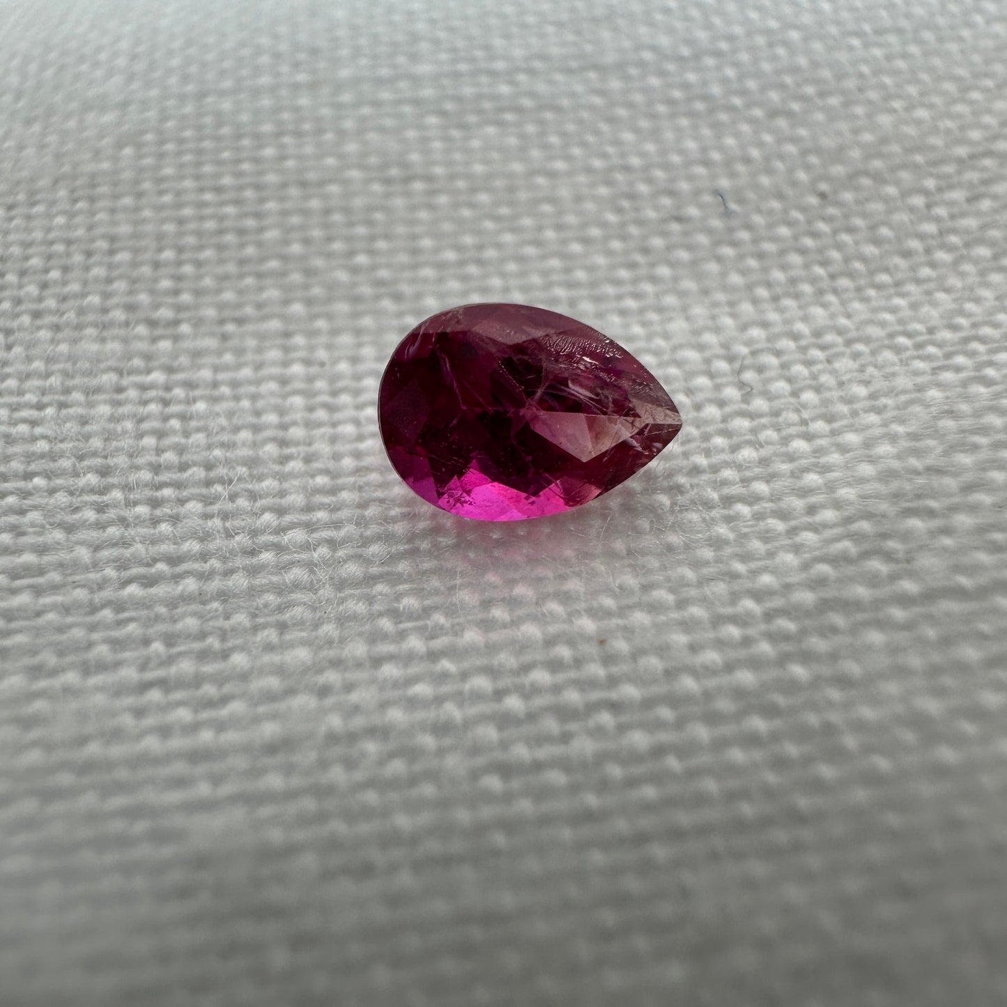 0.25 Carat Red Beryl 5.1x3.55mm Pear Cut, Natural Utah Red Beryl, Faceted Bixbite, Rare Gemstone