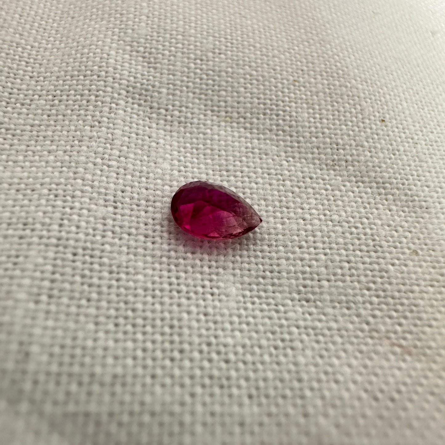 0.25 Carat Red Beryl 5.1x3.55mm Pear Cut, Natural Utah Red Beryl, Faceted Bixbite, Rare Gemstone