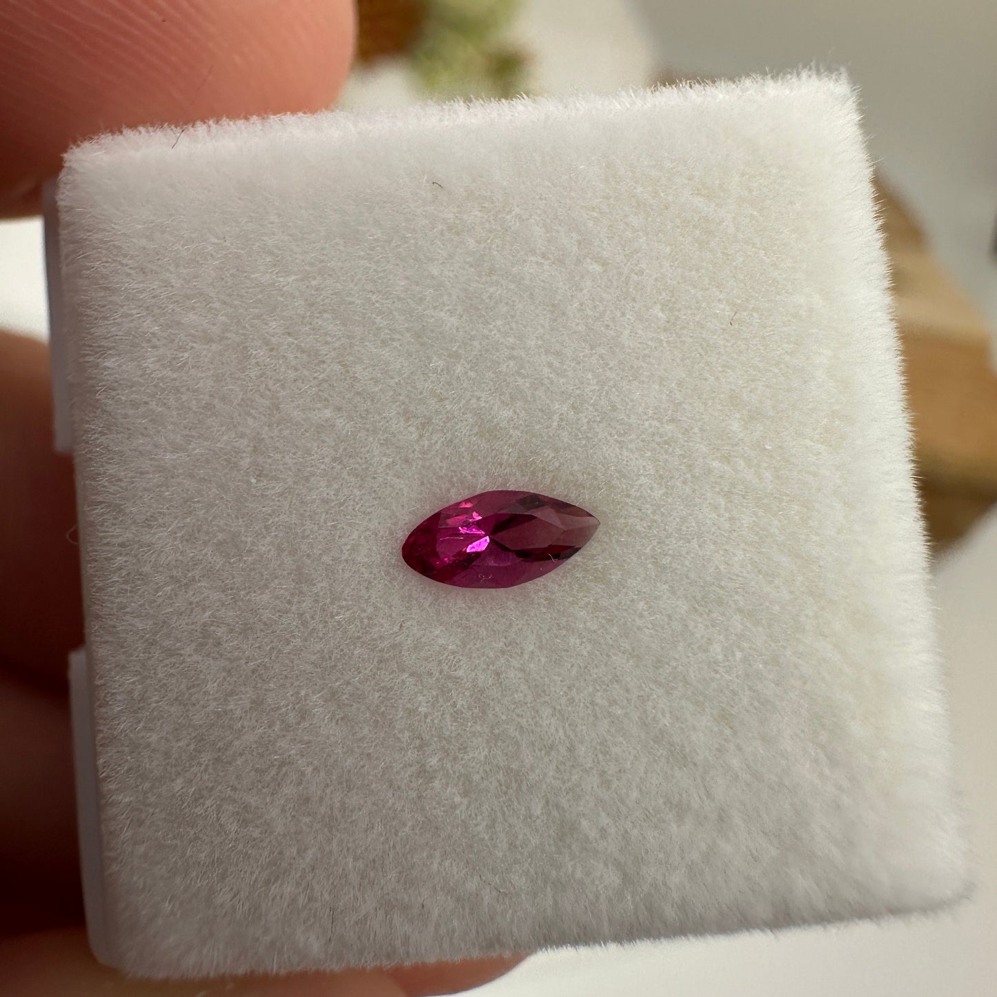 VVS 5.5x2.6mm Red Beryl Marquise Cut 0.12 Carat, Faceted Natural Utah Red Beryl, Bixbite