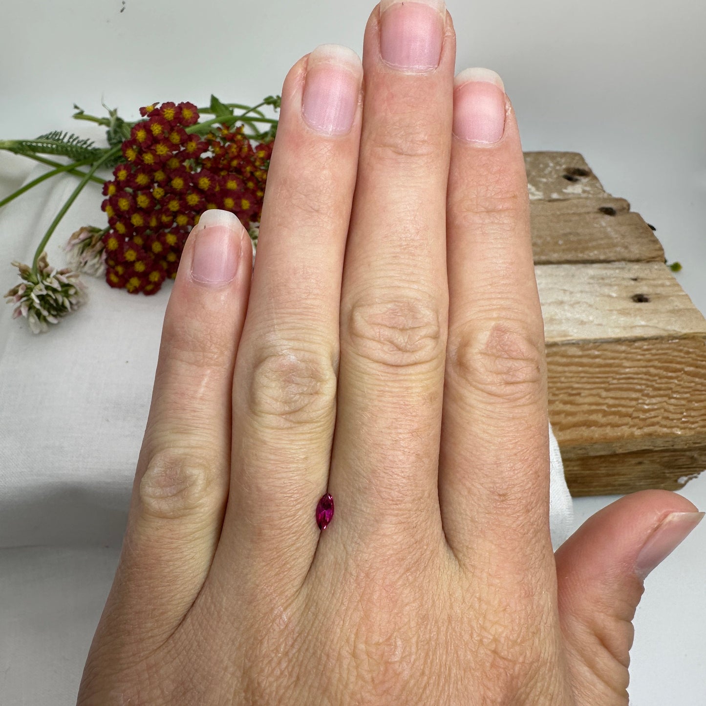 VVS 5.5x2.6mm Red Beryl Marquise Cut 0.12 Carat, Faceted Natural Utah Red Beryl, Bixbite