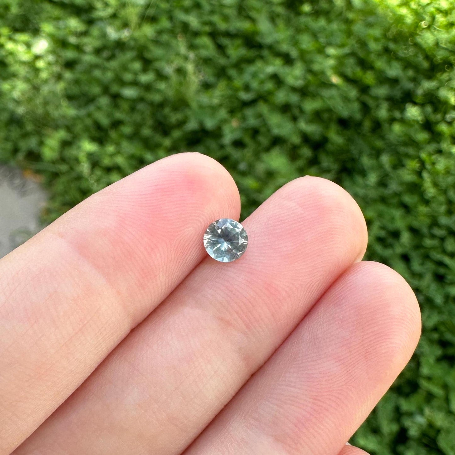 0.55 Carat Light Green Montana Sapphire 5mm Round Cut, Natural Unheated Faceted Loose