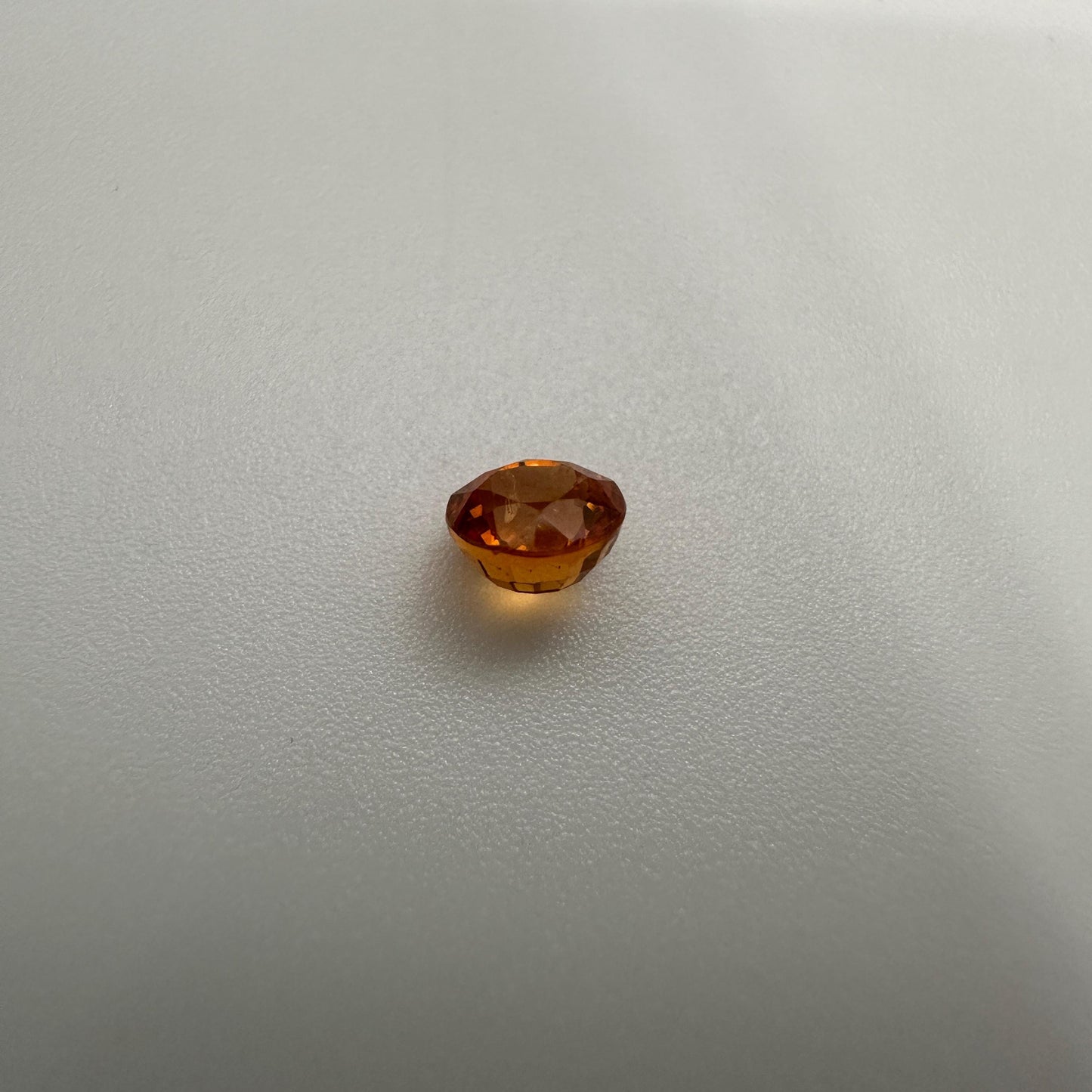 0.65 Carat Spessartite Garnet 4.5mm Round Cut, Faceted Loose Orange Garnet