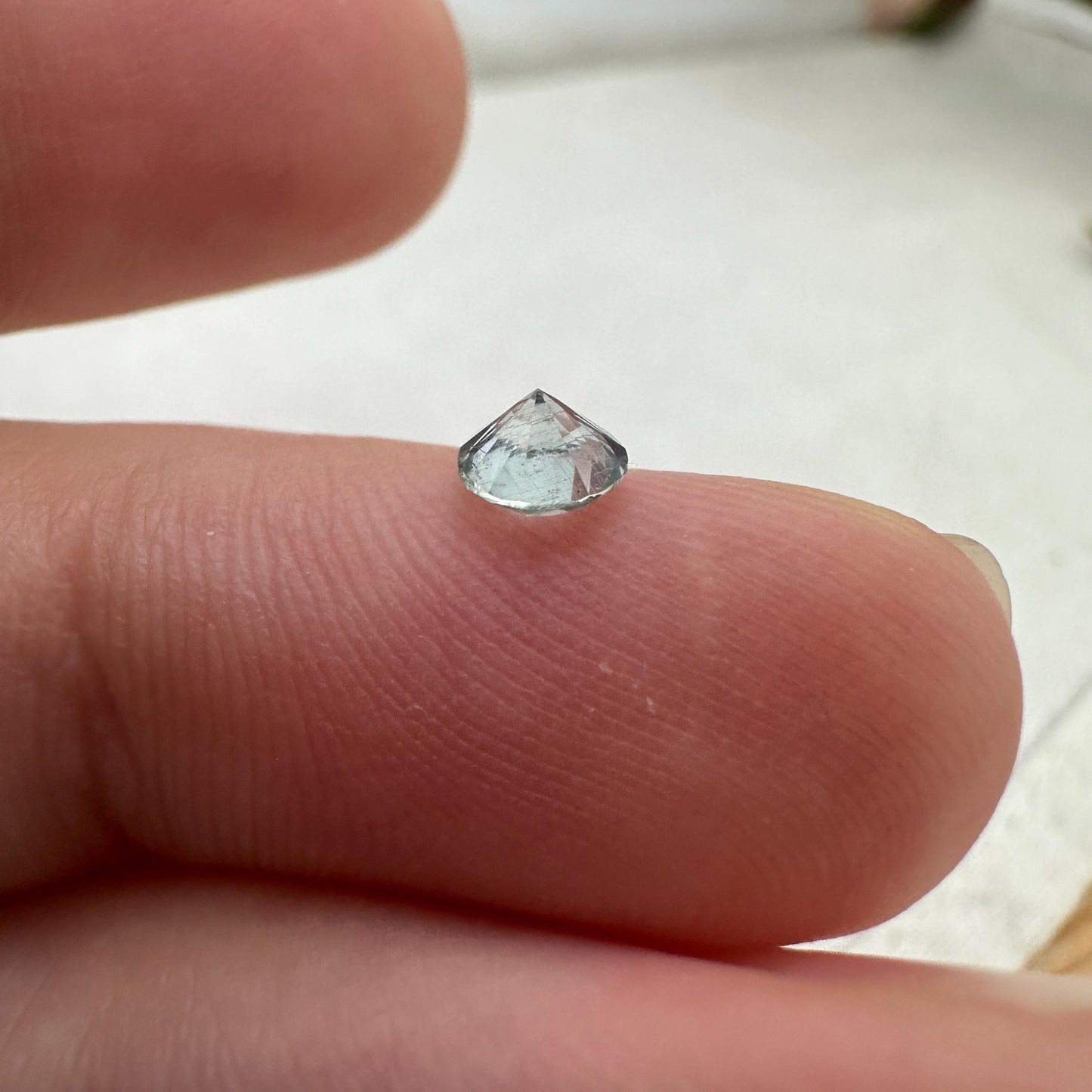 0.41 Carat Light Blue Montana Sapphire 4.35mm Round Cut, Natural Unheated Faceted Loose