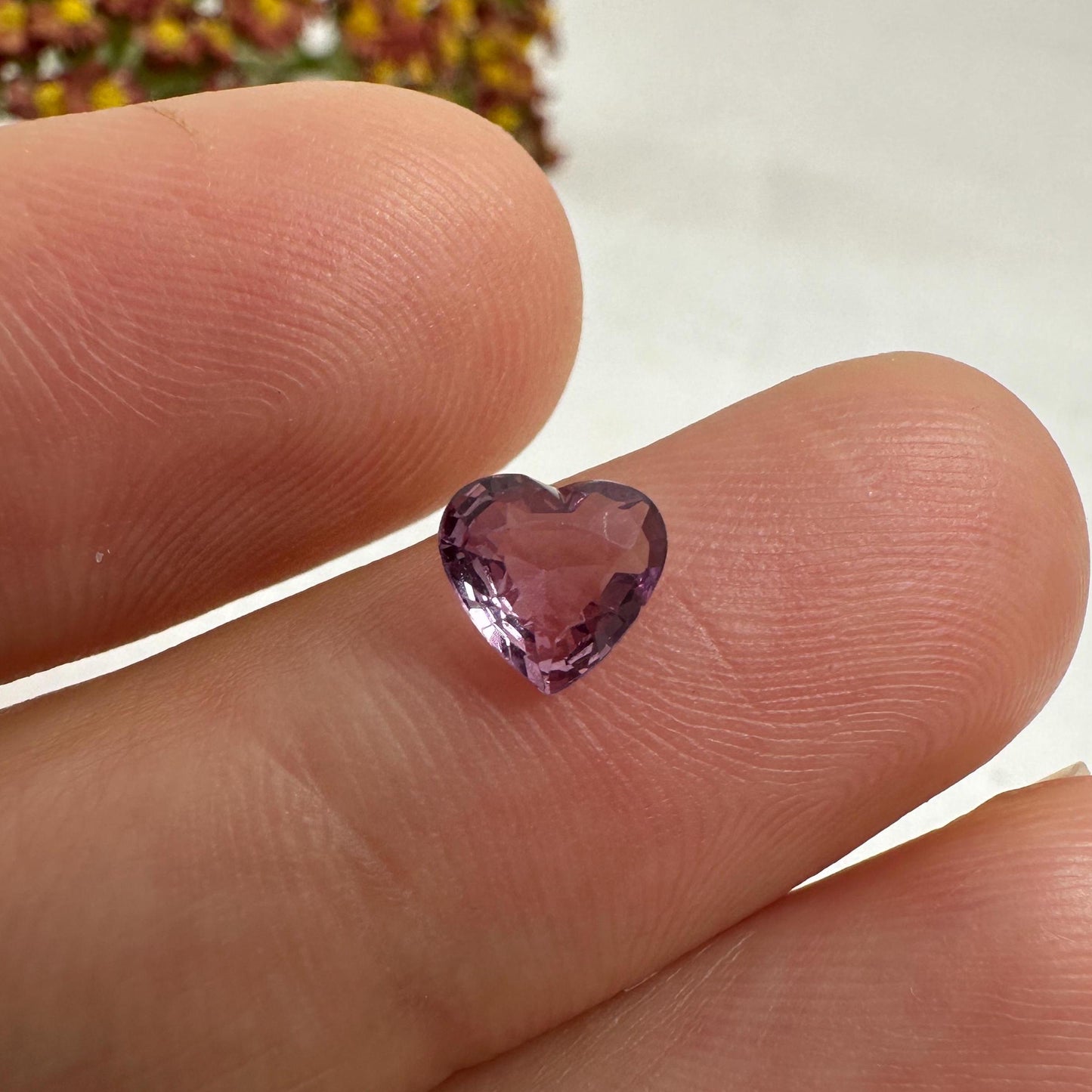 Natural Pink Spinel 0.62 carat 6x5.7mm Faceted Heart cut Loose Gem