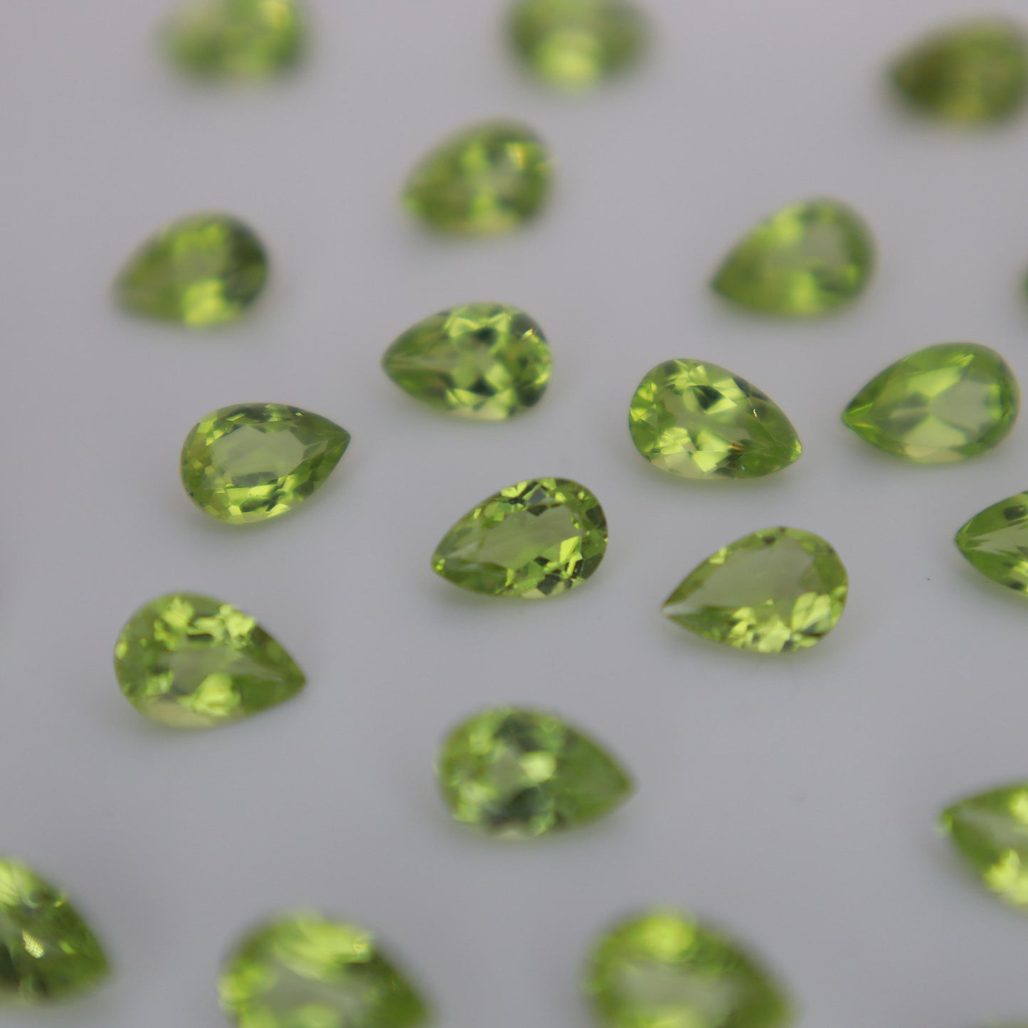 One 6x4mm Peridot Pear Cut, Faceted Loose Green Peridot
