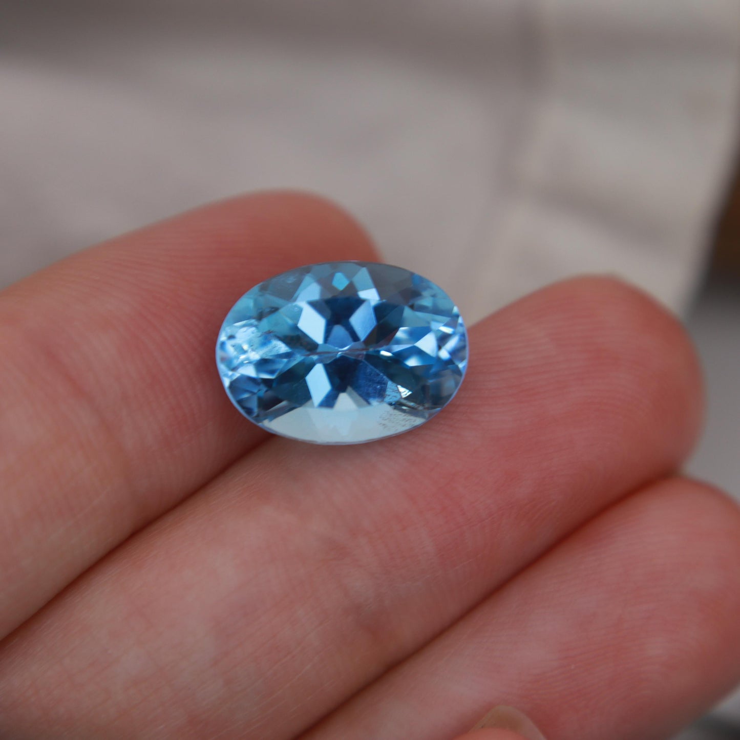 14x10mm Blue Topaz 7.94 carat Oval Cut