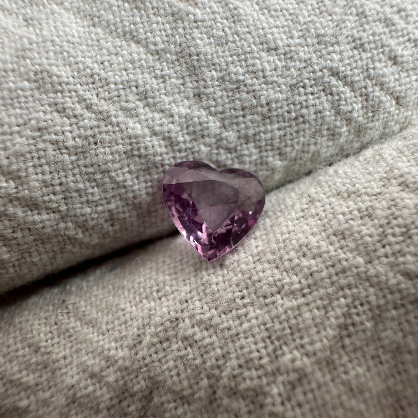 Natural Pink Spinel 0.62 carat 6x5.7mm Faceted Heart cut Loose Gem