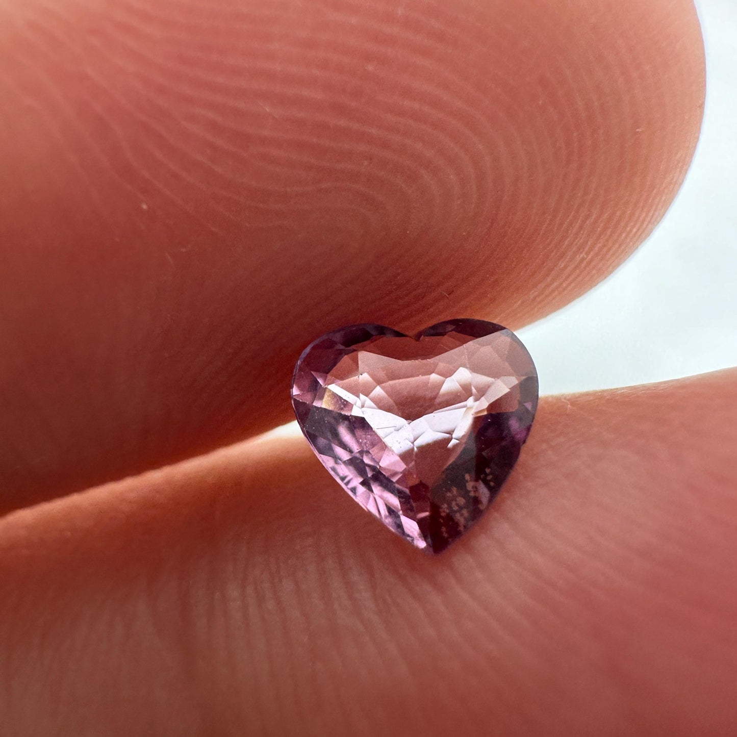 Natural Pink Spinel 0.62 carat 6x5.7mm Faceted Heart cut Loose Gem