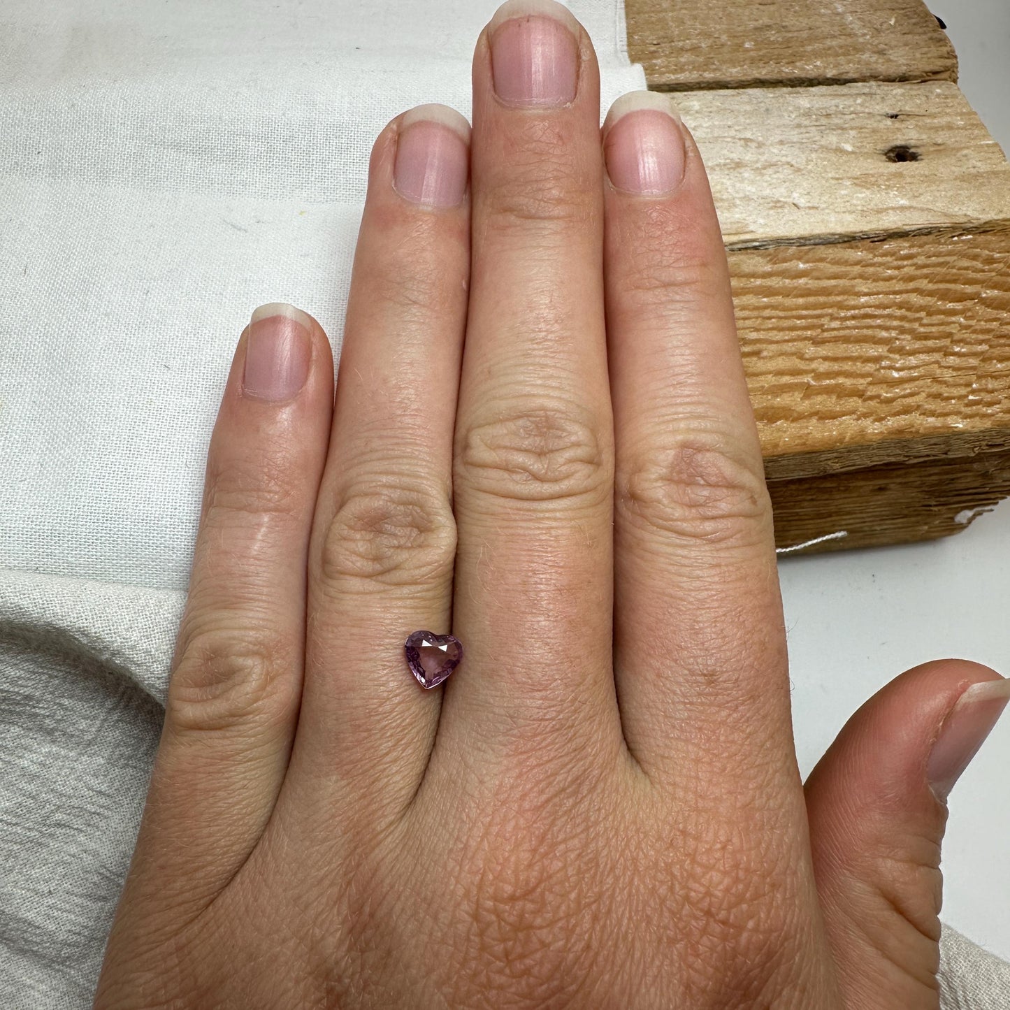 Natural Pink Spinel 0.62 carat 6x5.7mm Faceted Heart cut Loose Gem