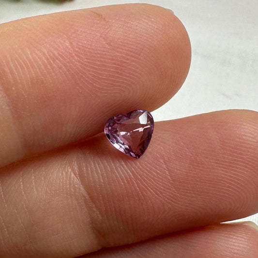 Natural Pink Spinel 0.62 carat 6x5.7mm Faceted Heart cut Loose Gem