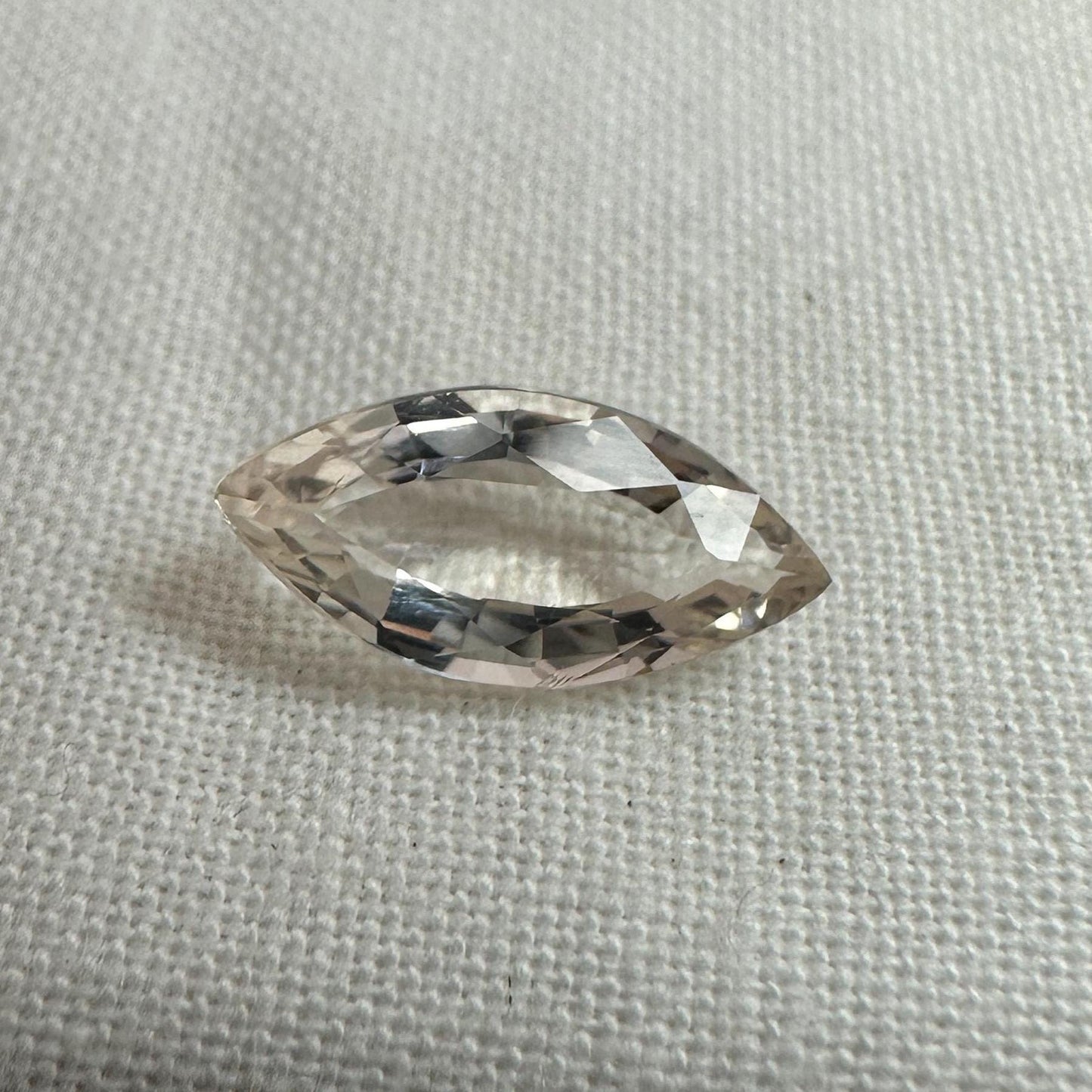 1.77 carat Marquise Morganite 12.8x6.3mm Peach Faceted Loose Morganite, Blush Gemstone