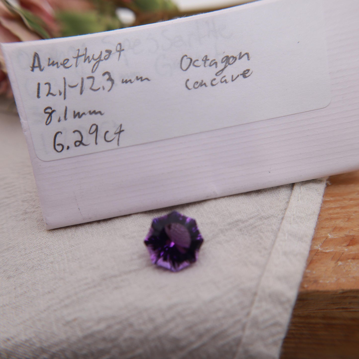 12mm Purple Amethyst 6.29 Carat Fancy Octagon Cut Loose Natural February Birthstone