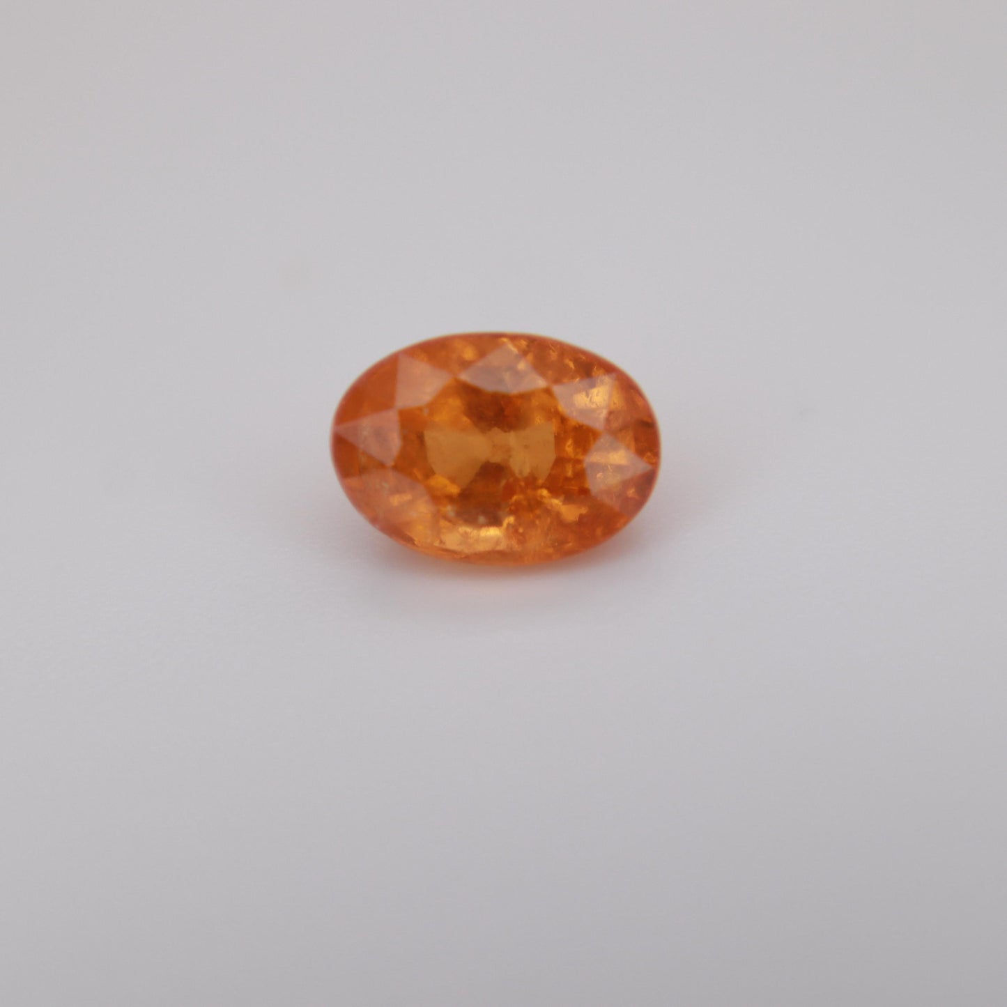 1.33 Carat Spessartite Garnet 7x5mm Oval Cut, Faceted Loose Orange Garnet