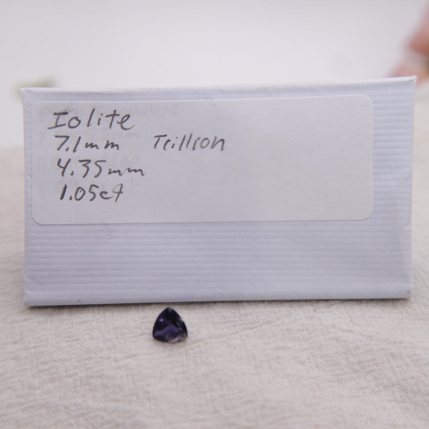 1.05 Carat Iolite 7mm Trillion Cut, Faceted Loose Gemstone