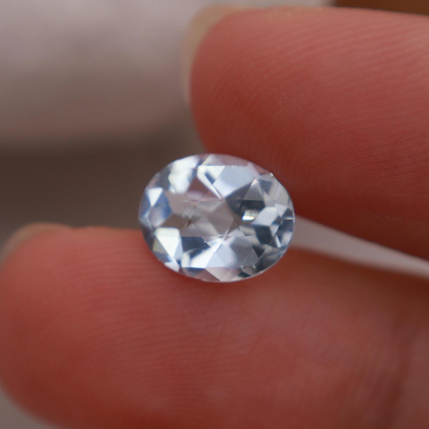 10x8mm Natural Light Blue Aquamarine 2.17 carat, Oval cut Loose Faceted Gemstone