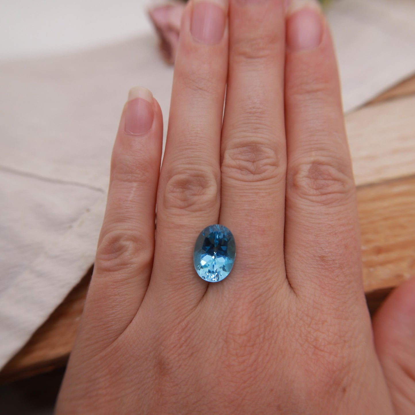 14x10mm Blue Topaz 7.94 carat Oval Cut