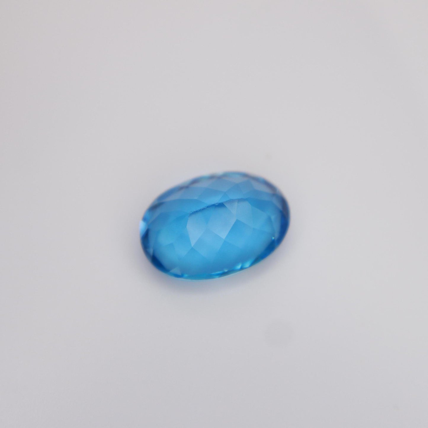 14.2x10.1mm Blue Topaz 7.63 carat Oval Cut, Faceted Loose Gemstone