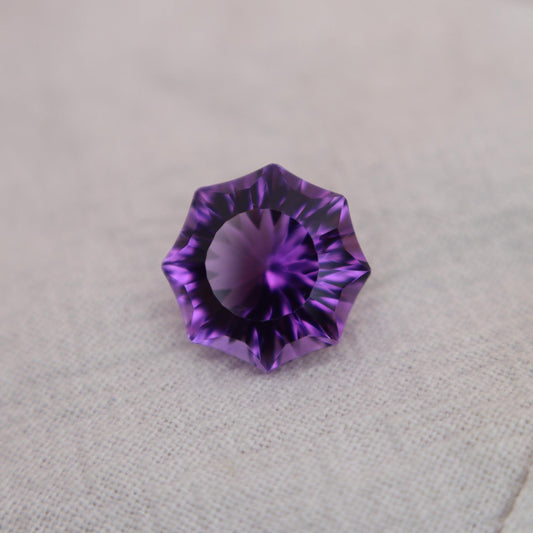 12mm Purple Amethyst 6.29 Carat Fancy Octagon Cut Loose Natural February Birthstone