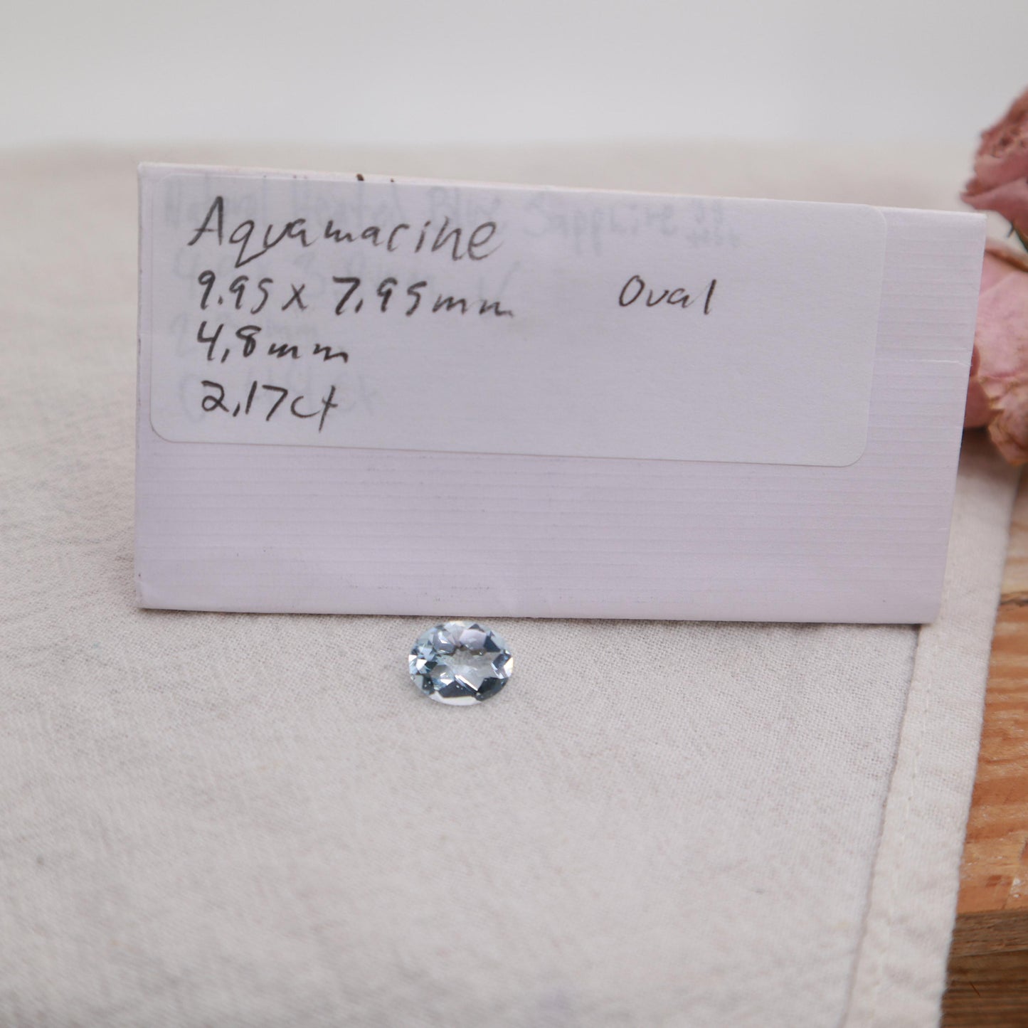 10x8mm Natural Light Blue Aquamarine 2.17 carat, Oval cut Loose Faceted Gemstone