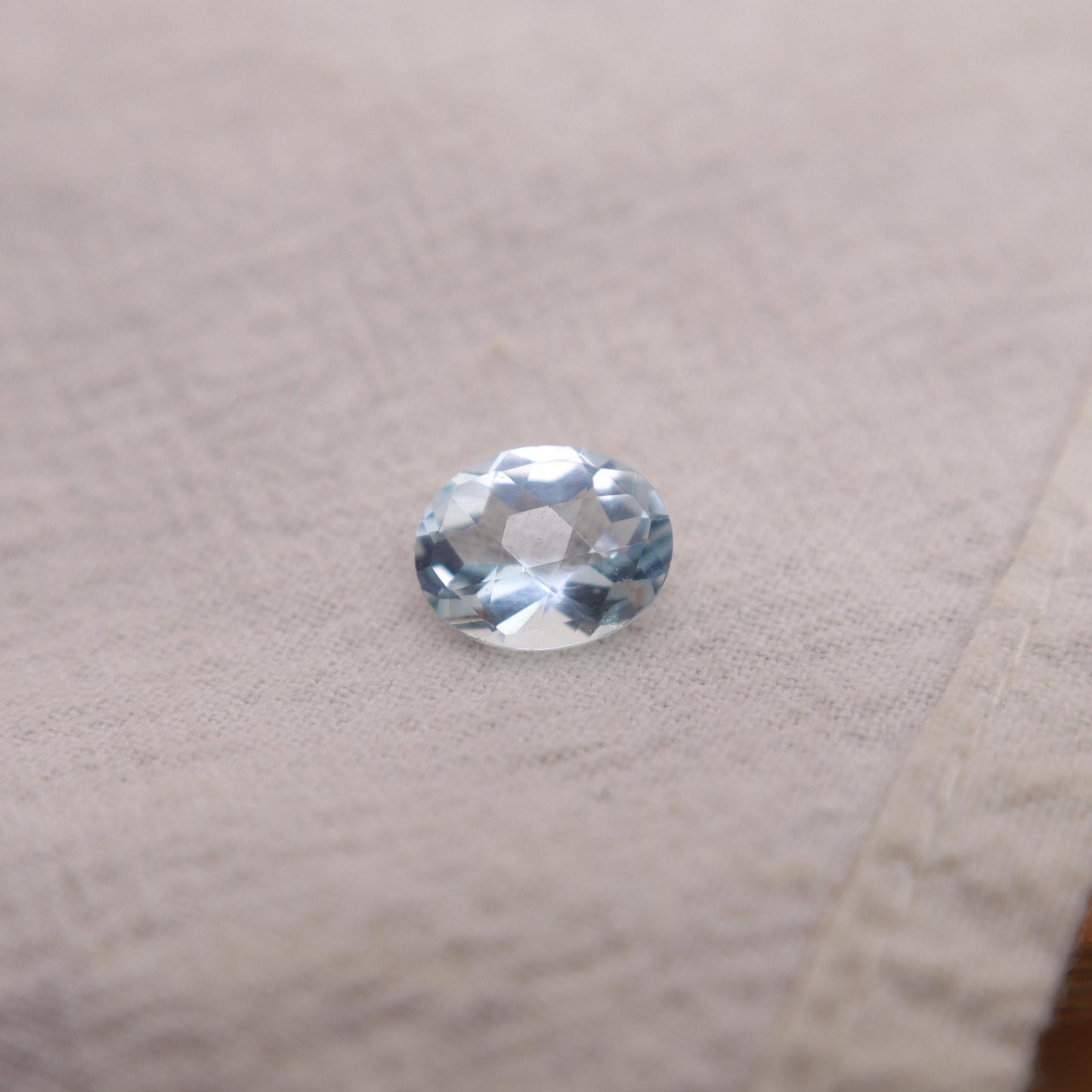 10x8mm Natural Light Blue Aquamarine 2.17 carat, Oval cut Loose Faceted Gemstone