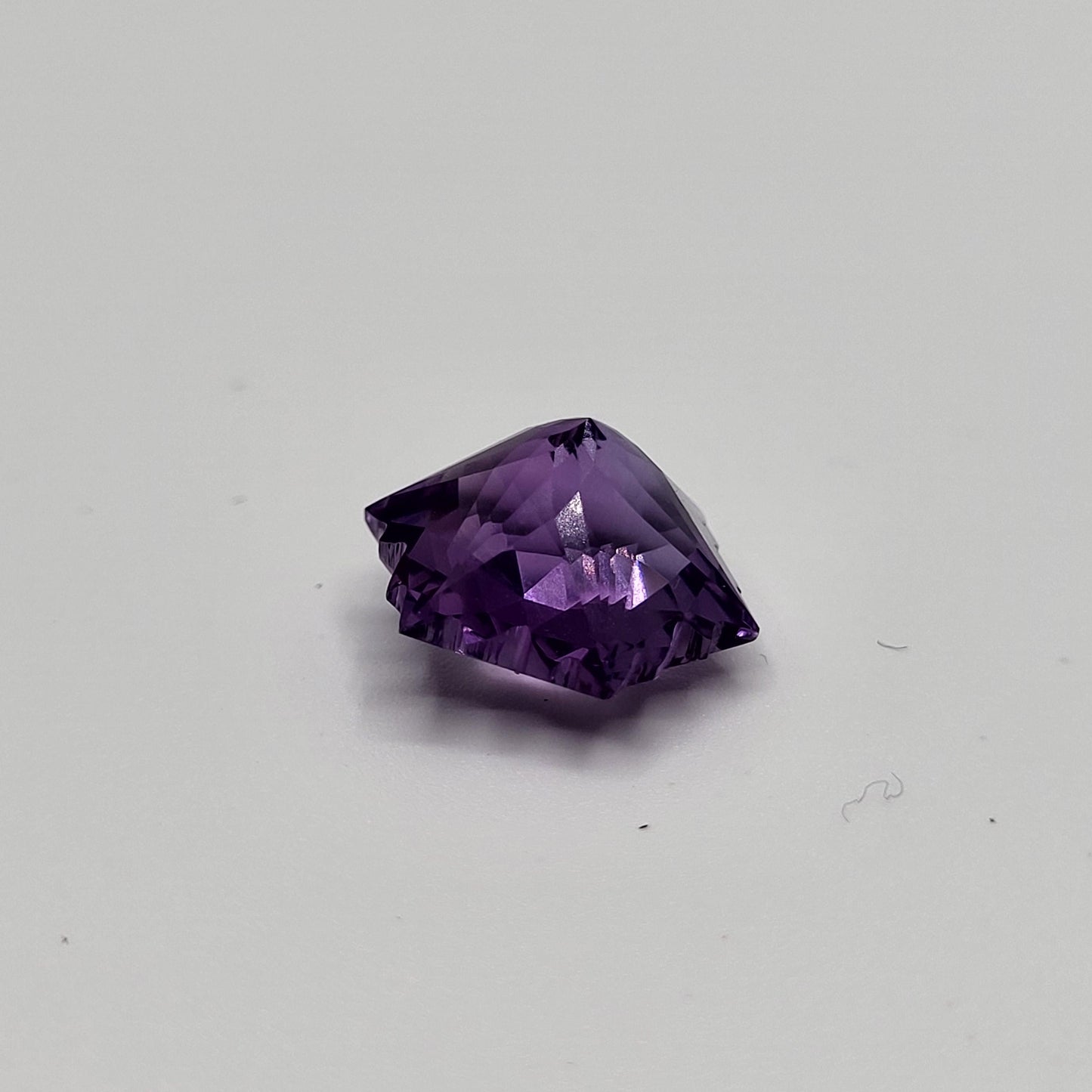 12mm Snowflake Cut Amethyst, 6 Carat Fancy Cut, Loose Faceted Gem, Winter Gem
