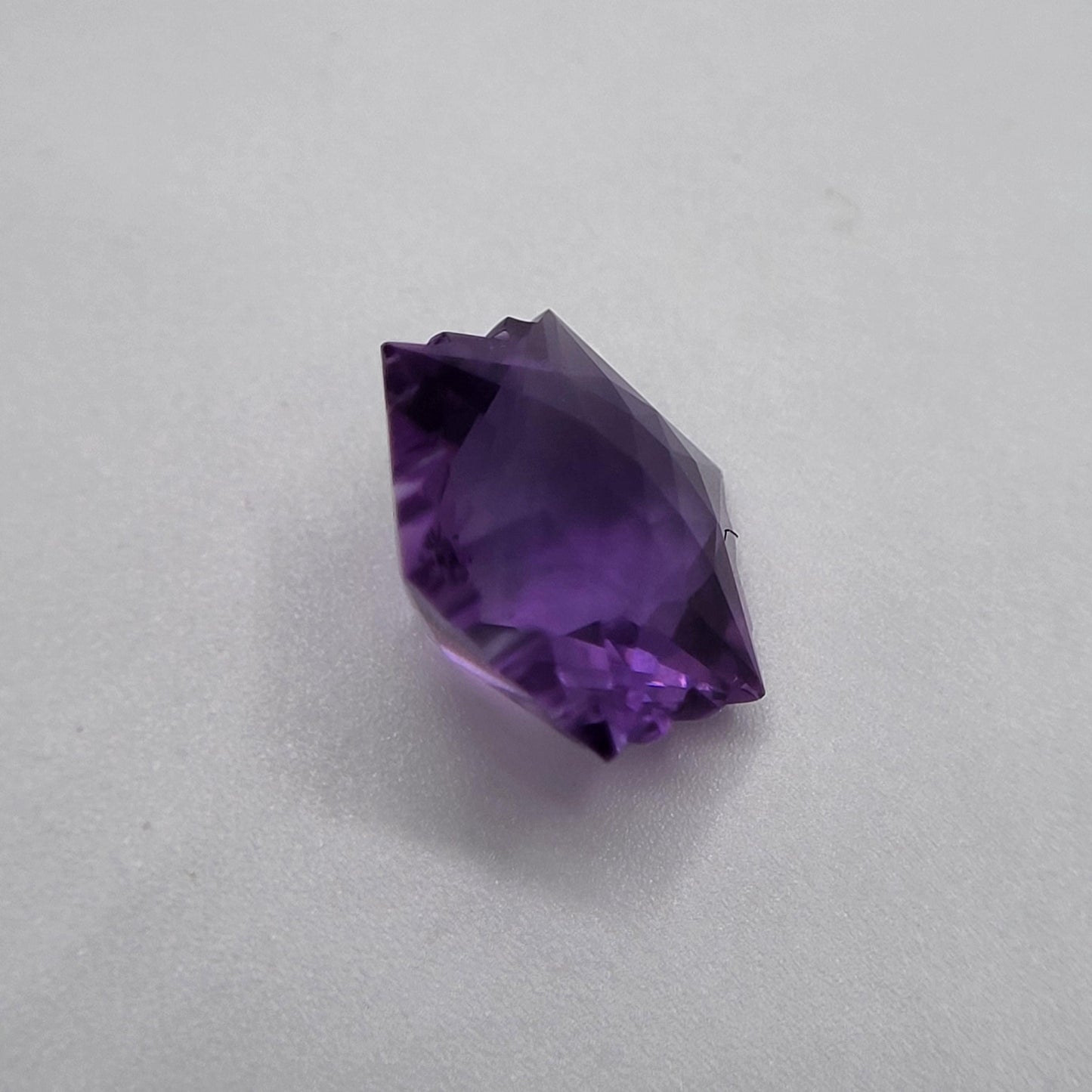 12mm Snowflake Cut Amethyst, 6 Carat Fancy Cut, Loose Faceted Gem, Winter Gem