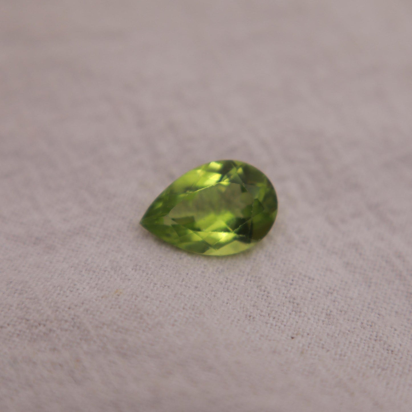 Green Peridot 12x8mm Pear Cut 2.94 carat Loose Natural Gem, August Birthstone for Jewelry Making Faceted Gemstone,