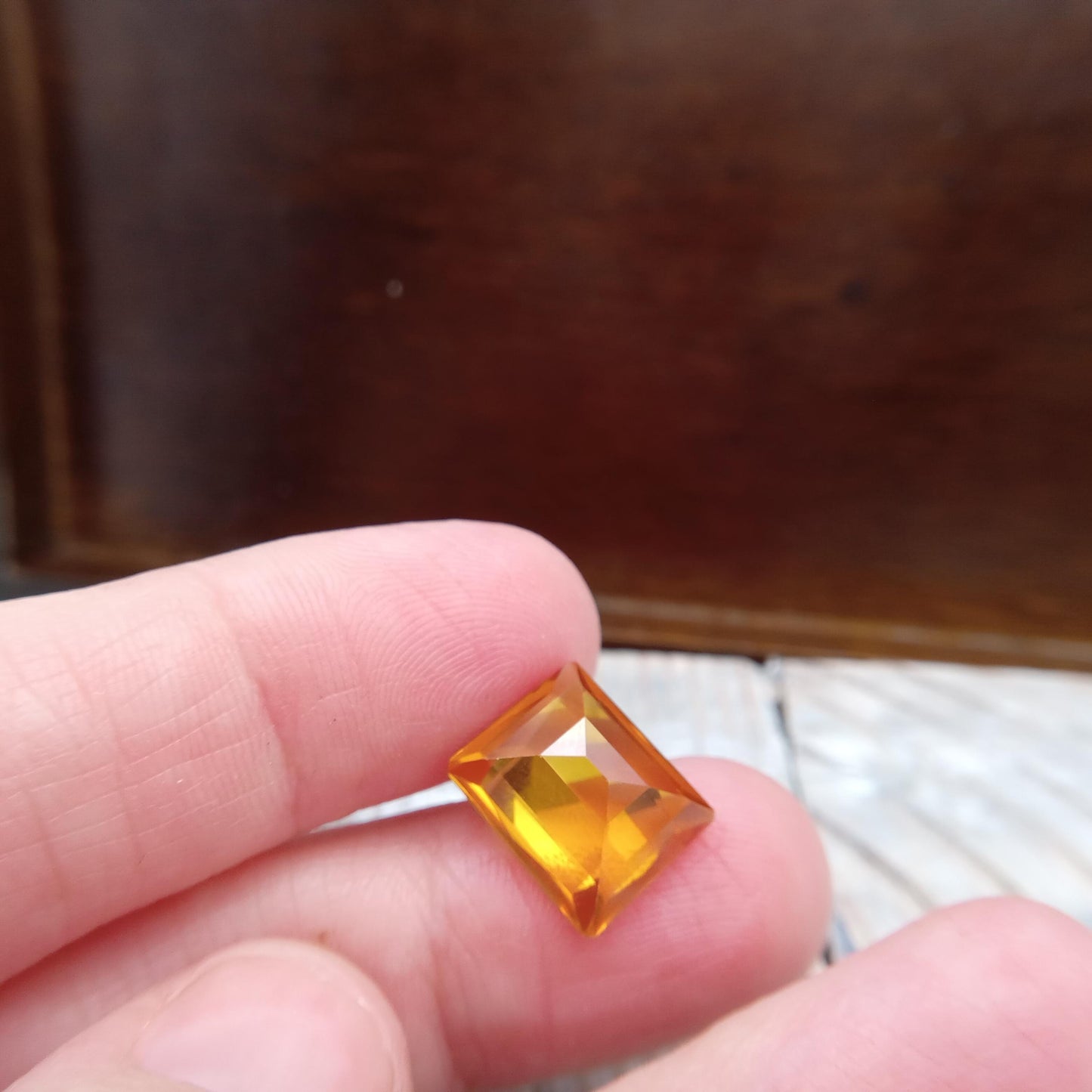 12.1x10.1mm Yellow Lab Sapphire 8.15 Carat Rectangle Cut