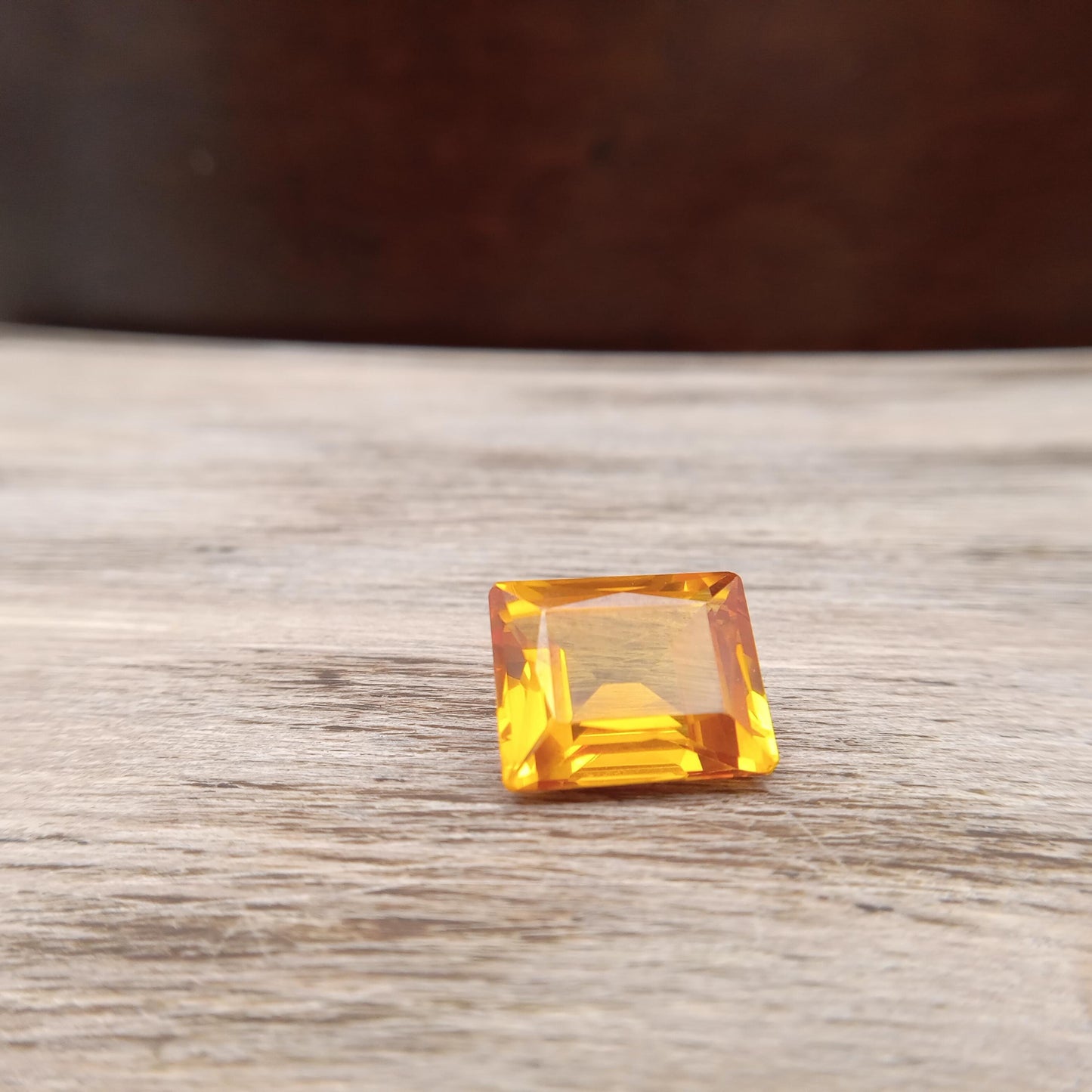 12.1x10.1mm Yellow Lab Sapphire 8.15 Carat Rectangle Cut