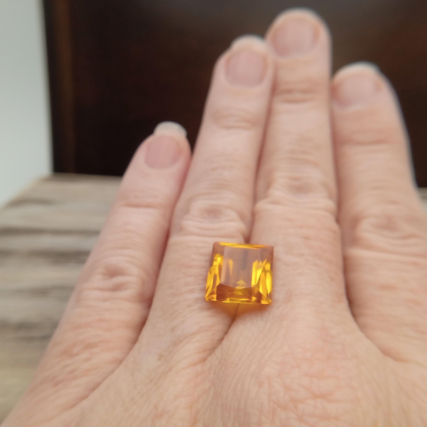 12.1x10.1mm Yellow Lab Sapphire 8.15 Carat Rectangle Cut