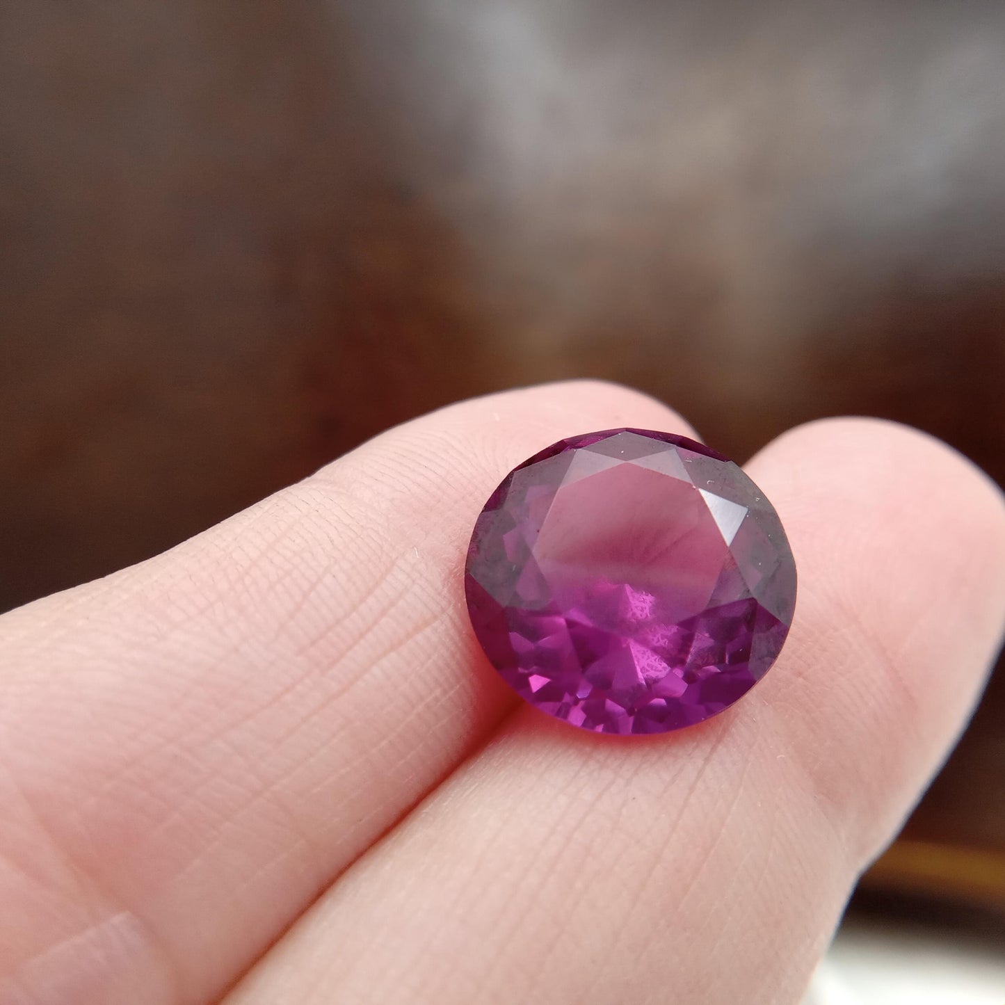 13.5mm Purple Lab Sapphire Round Cut 10.55 Carats, Faceted Loose