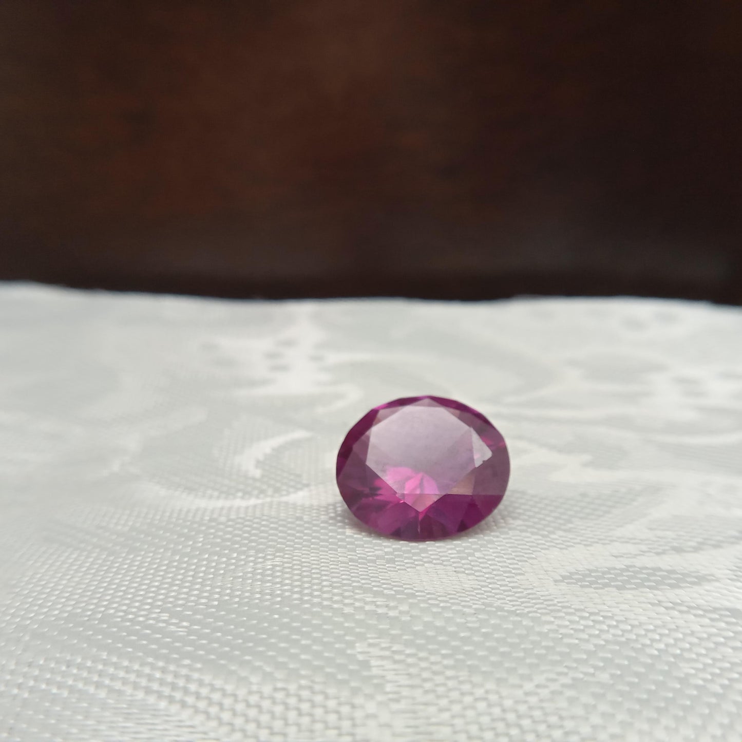 11.2 Ct Lab Created Purple Sapphire 14.4mm  Round  Gemstone