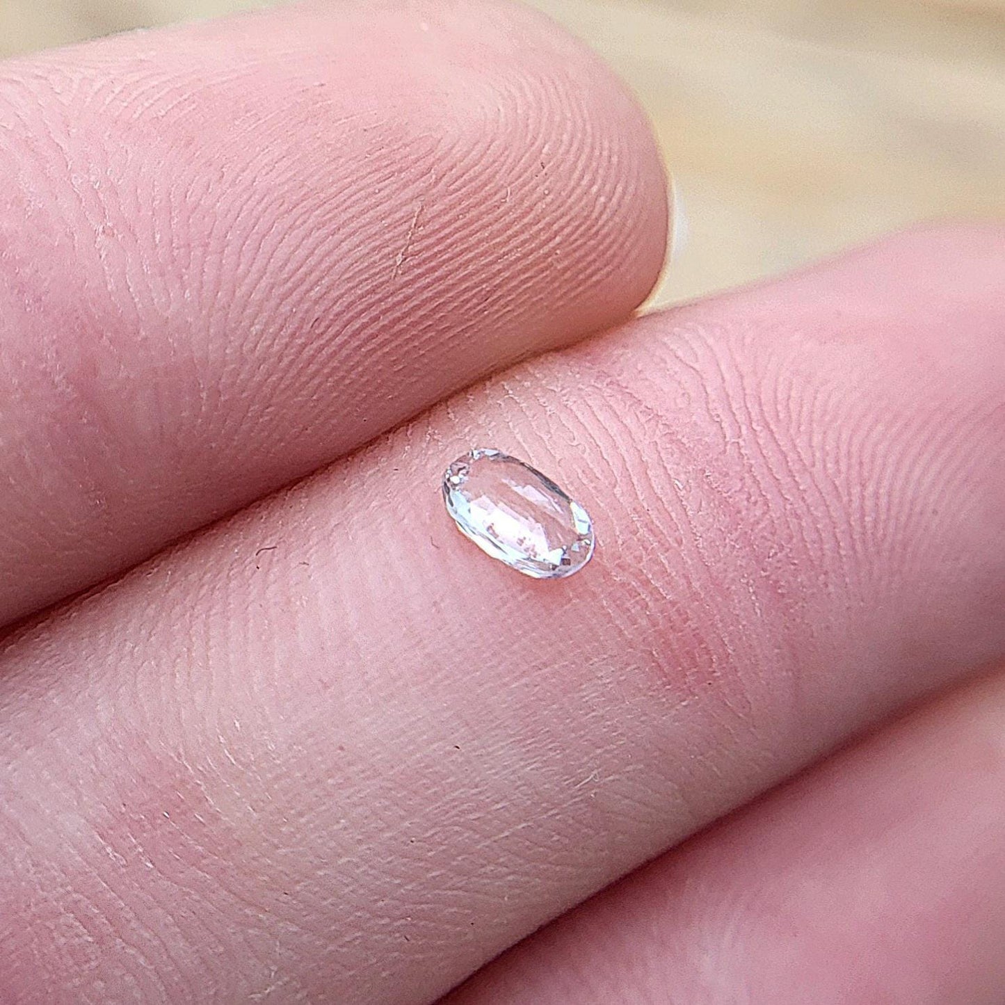 0.24ct Natural Clear Sapphire 4.7x3mm Oval Cut Faceted Loose Heated, Earth Mined Sapphire