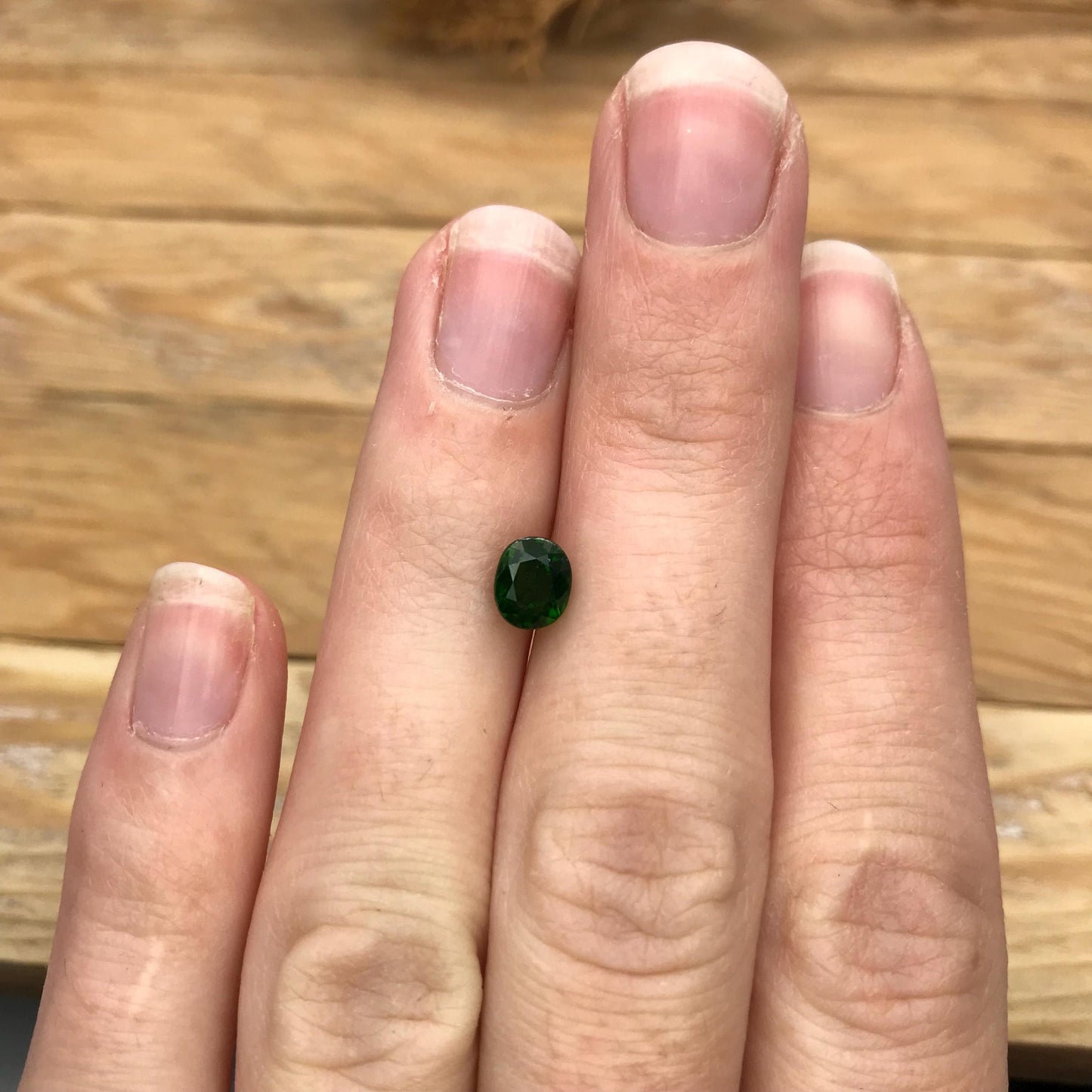 Green Diopside 1.08 carat, Oval Cut 6x5mm loose Gemstone Faceted Natural  Gem