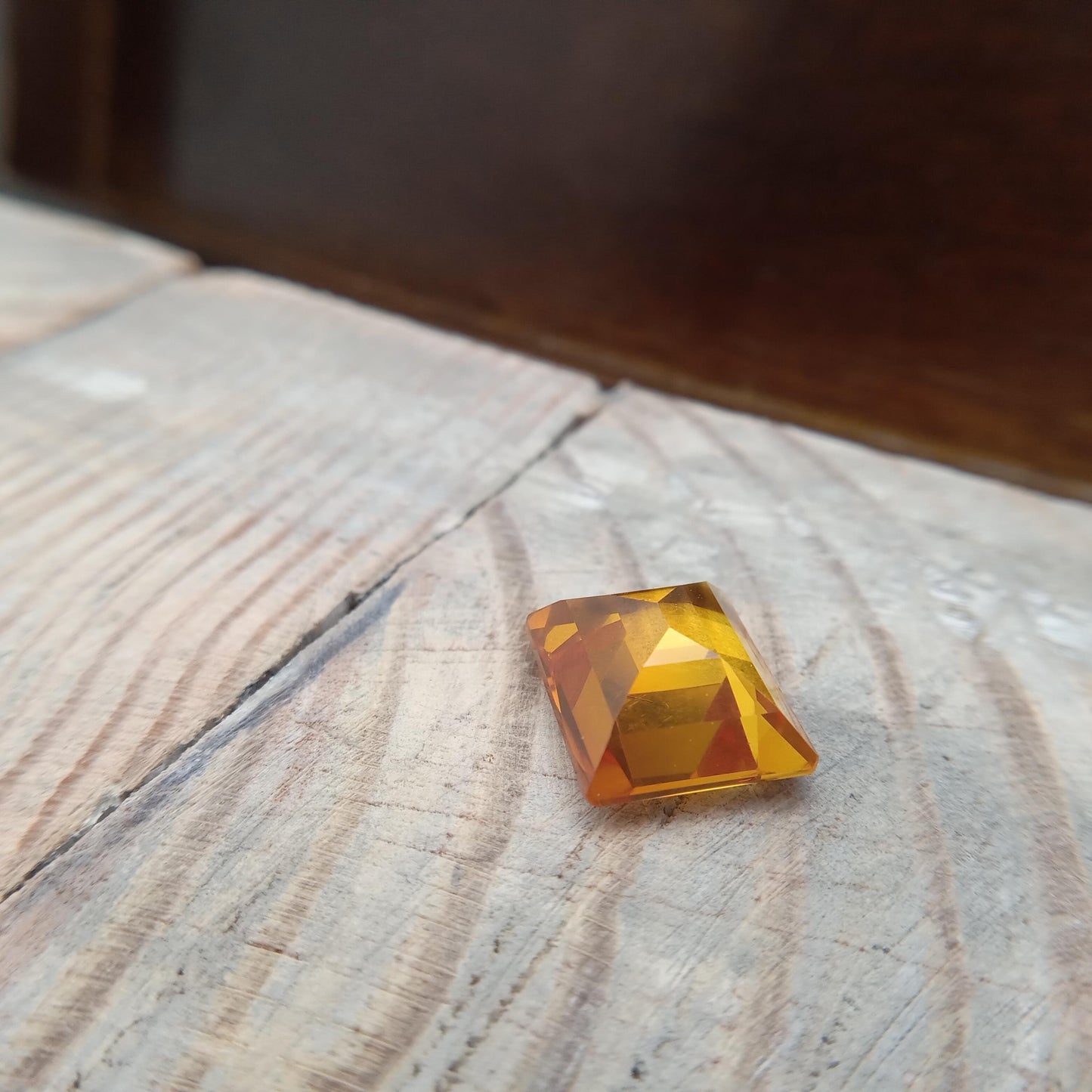 12.1x10.1mm Yellow Lab Sapphire 8.15 Carat Rectangle Cut