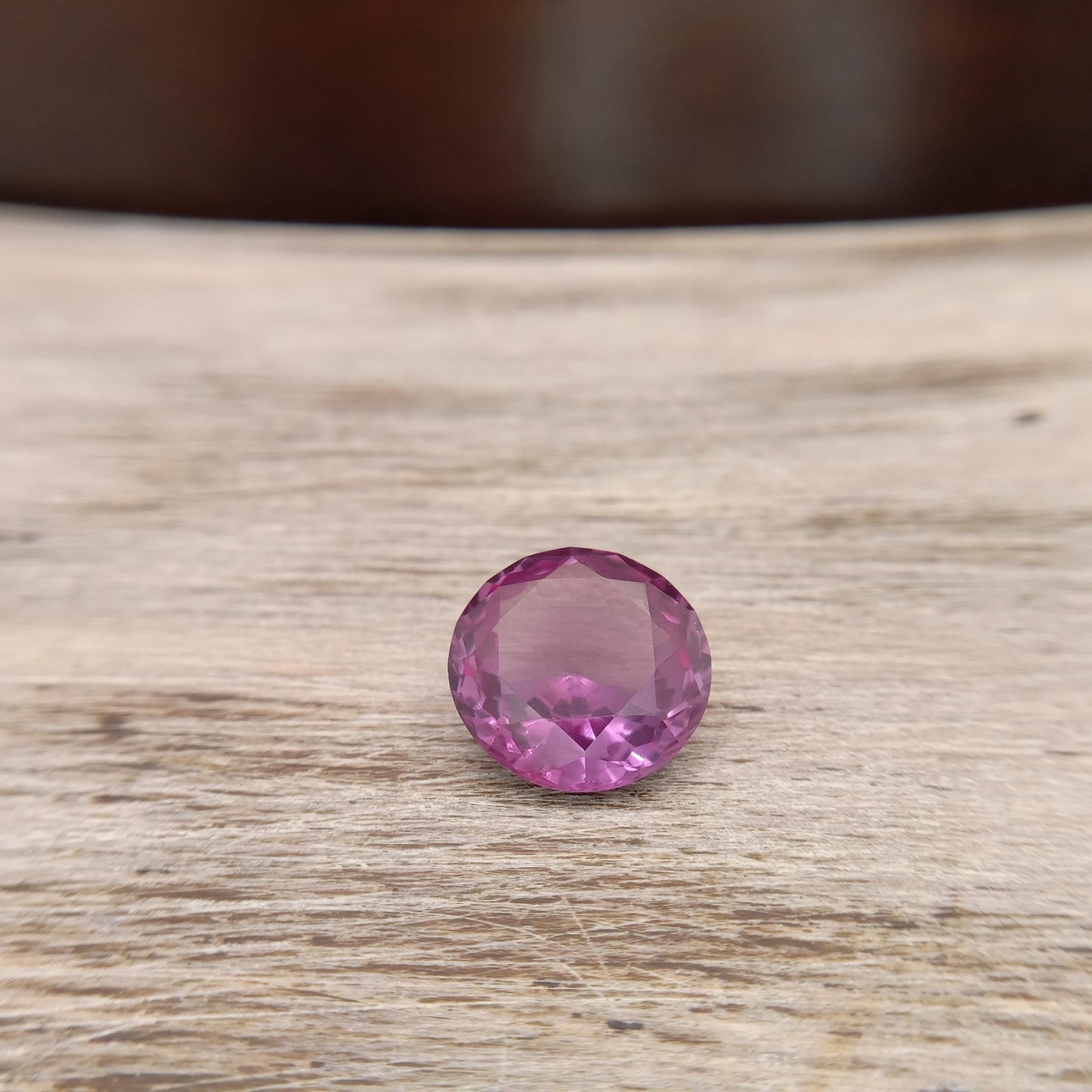 12.3mm Purple  Lab Sapphire Round Cut 7.74 Carats, Faceted Loose