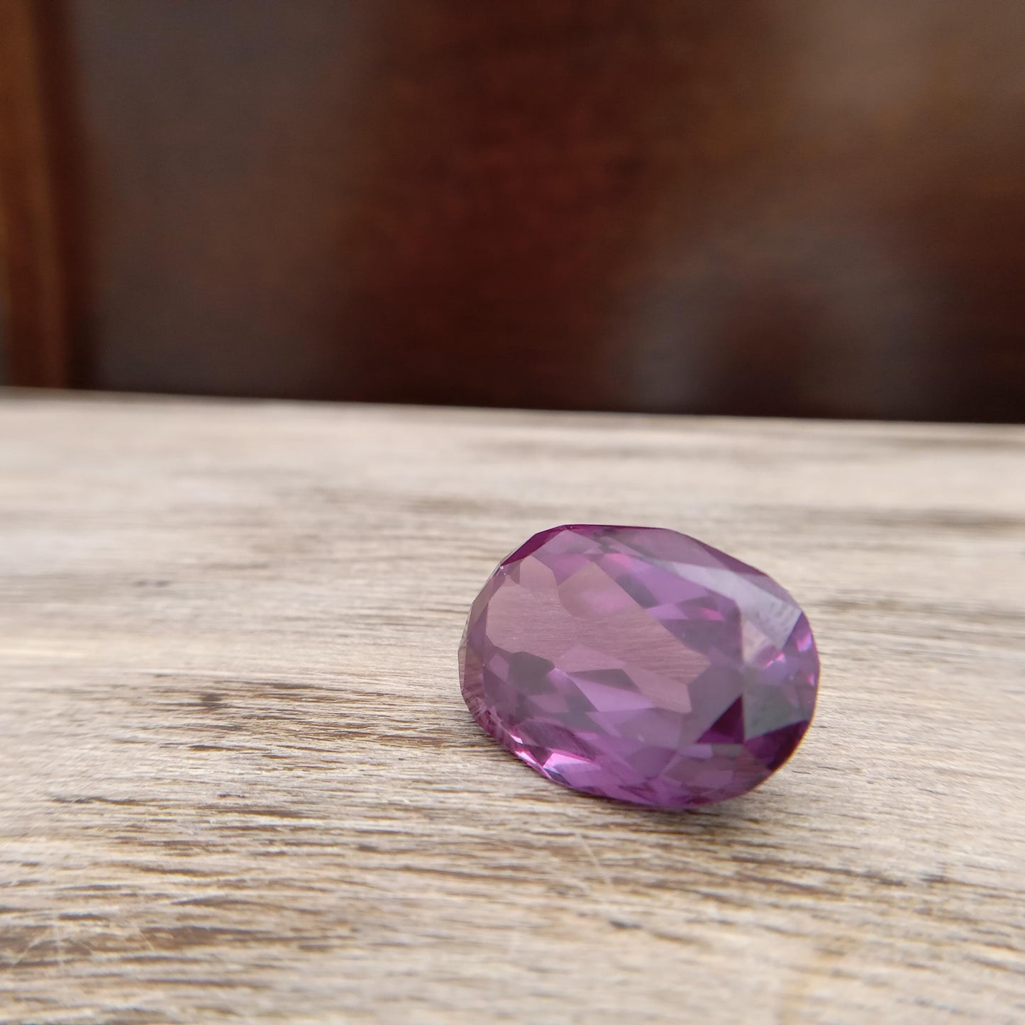 Lab Created Purple Color Change Sapphire Oval Cut 22.89 Carat, Faceted Lab Grown Corundum- Alexandrite Replacement 20.5x14mm