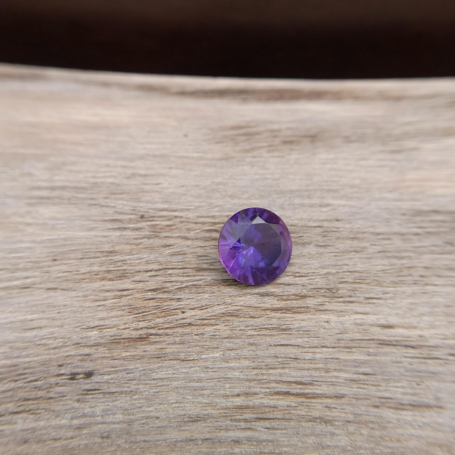 9.8 mm Purple  Lab Sapphire Round Cut 4.42 Carats, Faceted Loose