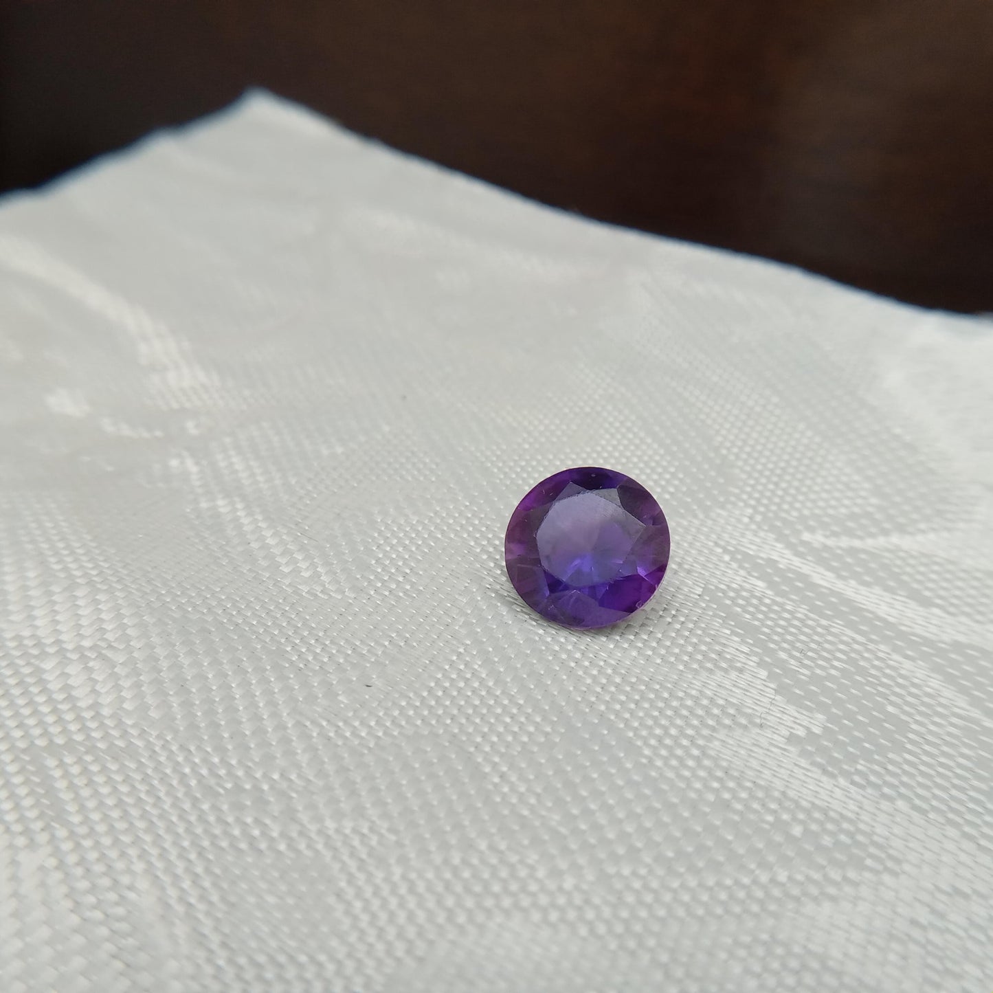 9.8 mm Purple  Lab Sapphire Round Cut 4.42 Carats, Faceted Loose