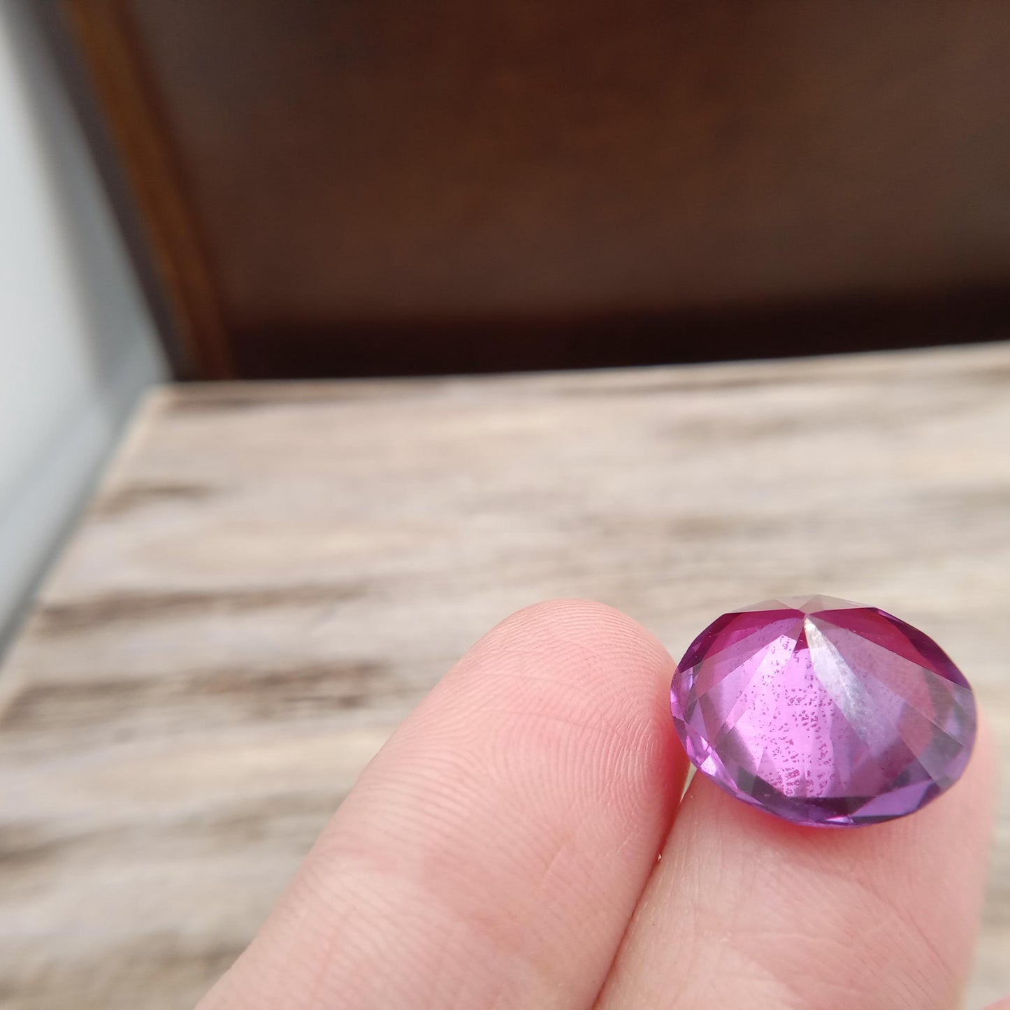 11.2 Ct Lab Created Purple Sapphire 14.4mm  Round  Gemstone
