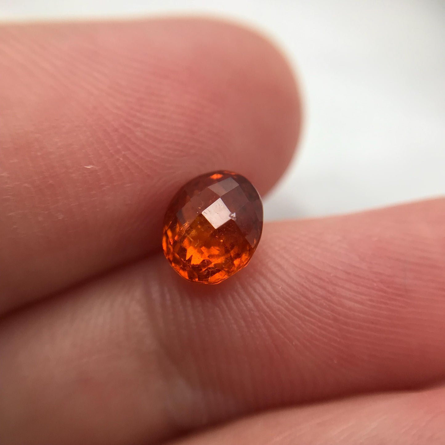 Natural Spessartite Garnet 1.86 carat 7x6mm Faceted Oval Loose Orange Garnet
