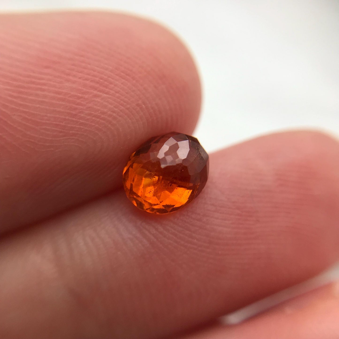 Natural Spessartite Garnet 1.86 carat 7x6mm Faceted Oval Loose Orange Garnet