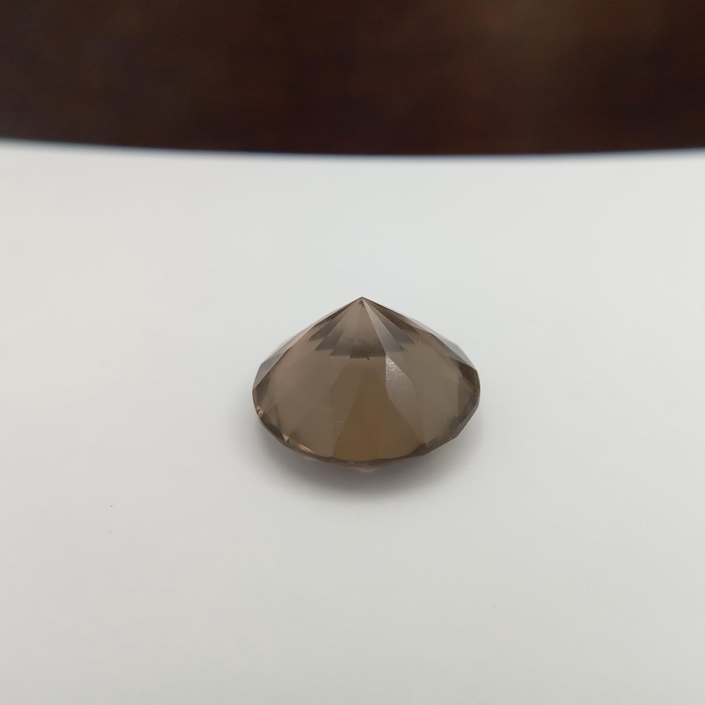 15.7 mm Smoky Quartz 11.92 carat, Round, Brown Faceted Loose Gemstone, Recycled Gemstone