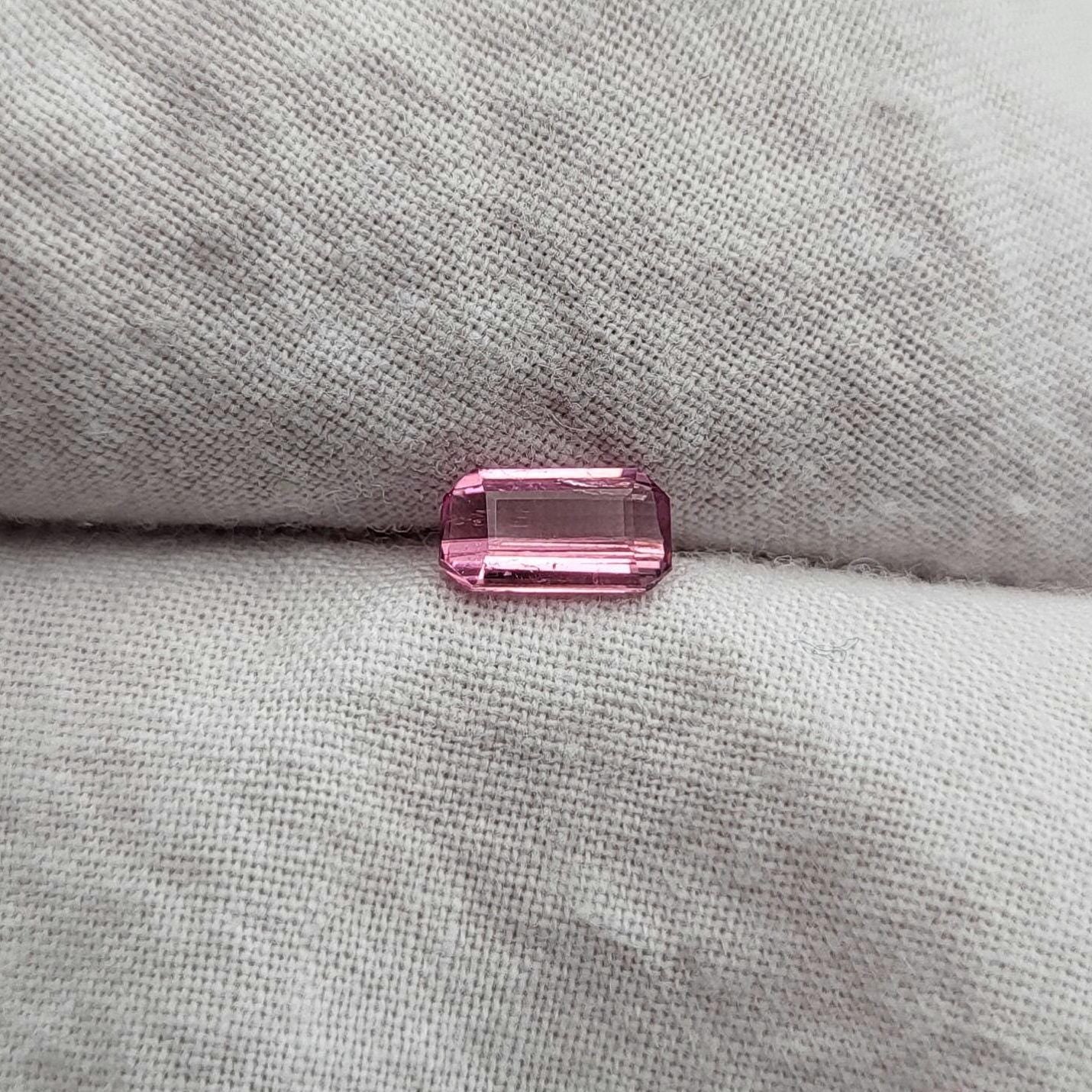 0.61 carat Octagon Pink Tourmaline 7x4mm, Natural Unheated