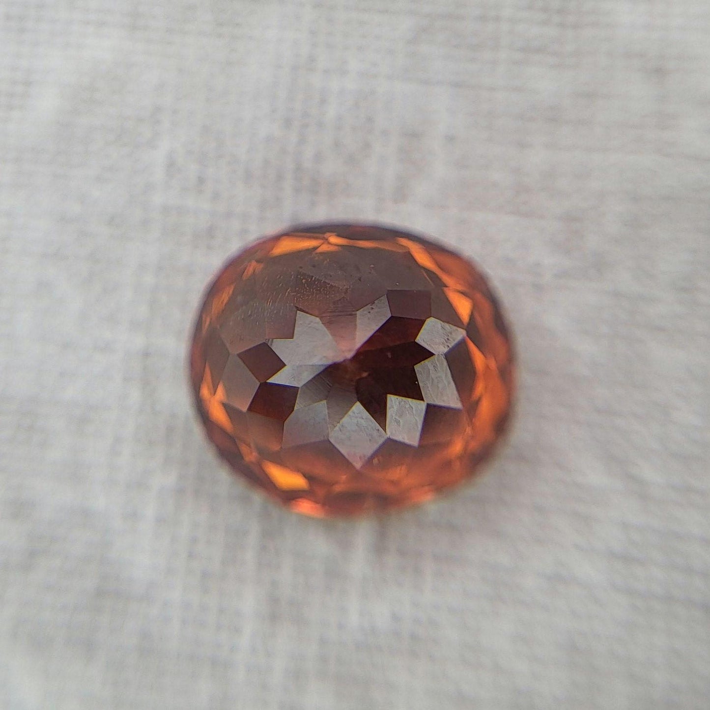 1.53 ct Natural Reddish Orange Spessartite Garnet 7x6mm Oval Faceted Gemstone Loose Gem Red-Orange Garnet
