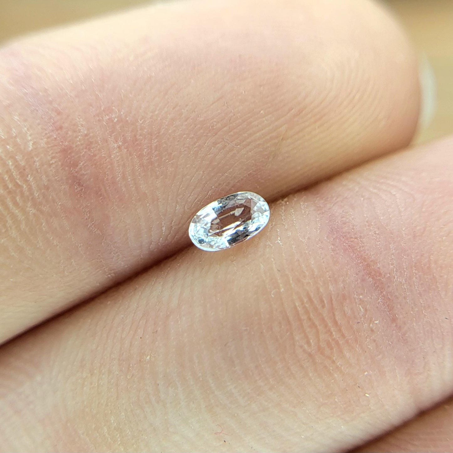 0.24ct Natural Clear Sapphire 4.7x3mm Oval Cut Faceted Loose Heated, Earth Mined Sapphire