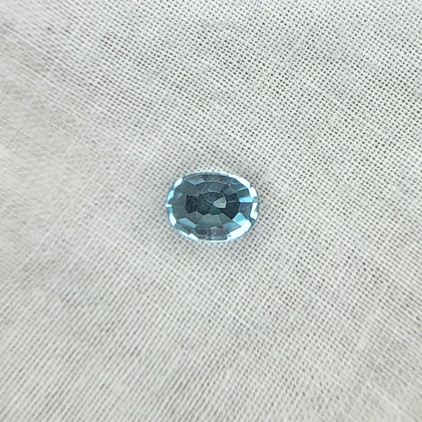 1.96 Carat Blue Zircon 7x5.2mm Oval Cut, Faceted Loose Gemstone