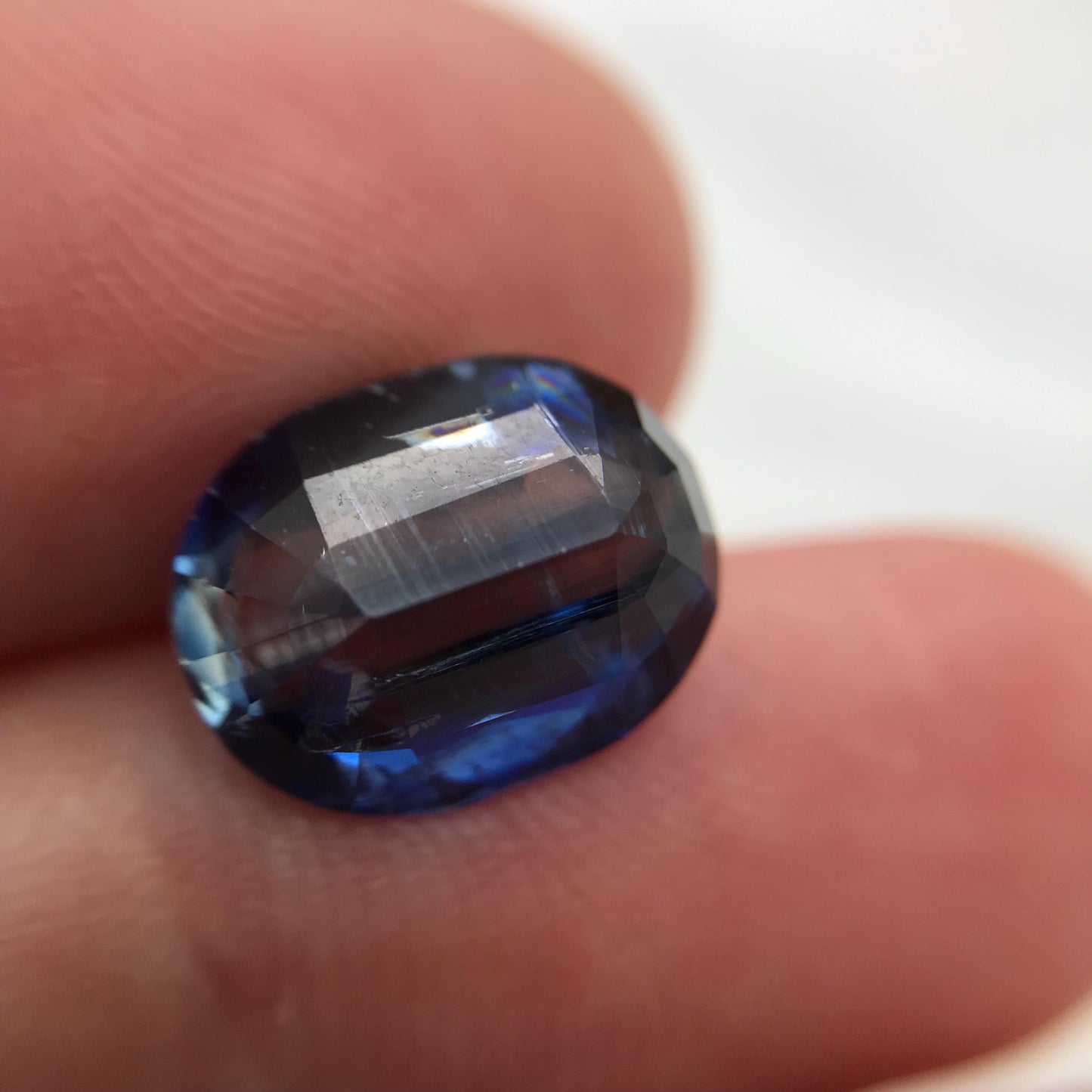 11.5x9mm Blue Kyanite 4.58 Carat Oval Cut, Faceted Loose, 11.4x8.9