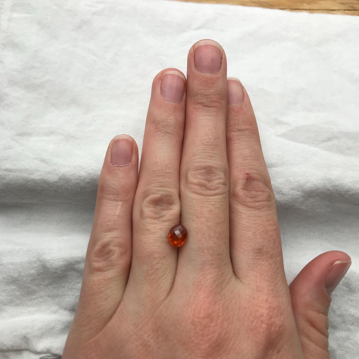 Natural Spessartite Garnet 1.86 carat 7x6mm Faceted Oval Loose Orange Garnet