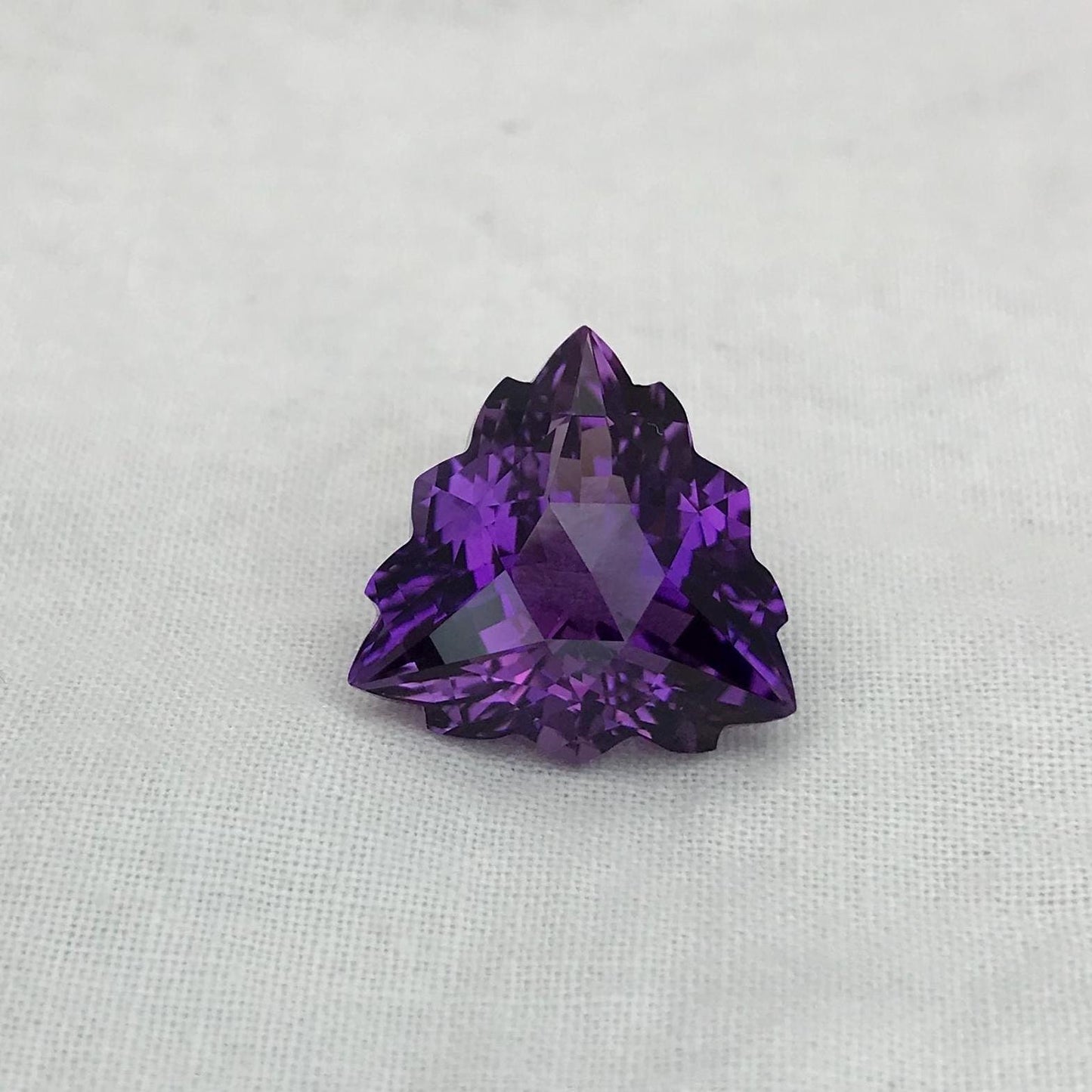 16.4mm Purple Amethyst, Fancy Trillion Cut 12 carat Loose Gemstone Faceted  February Birthstone, USA Seller